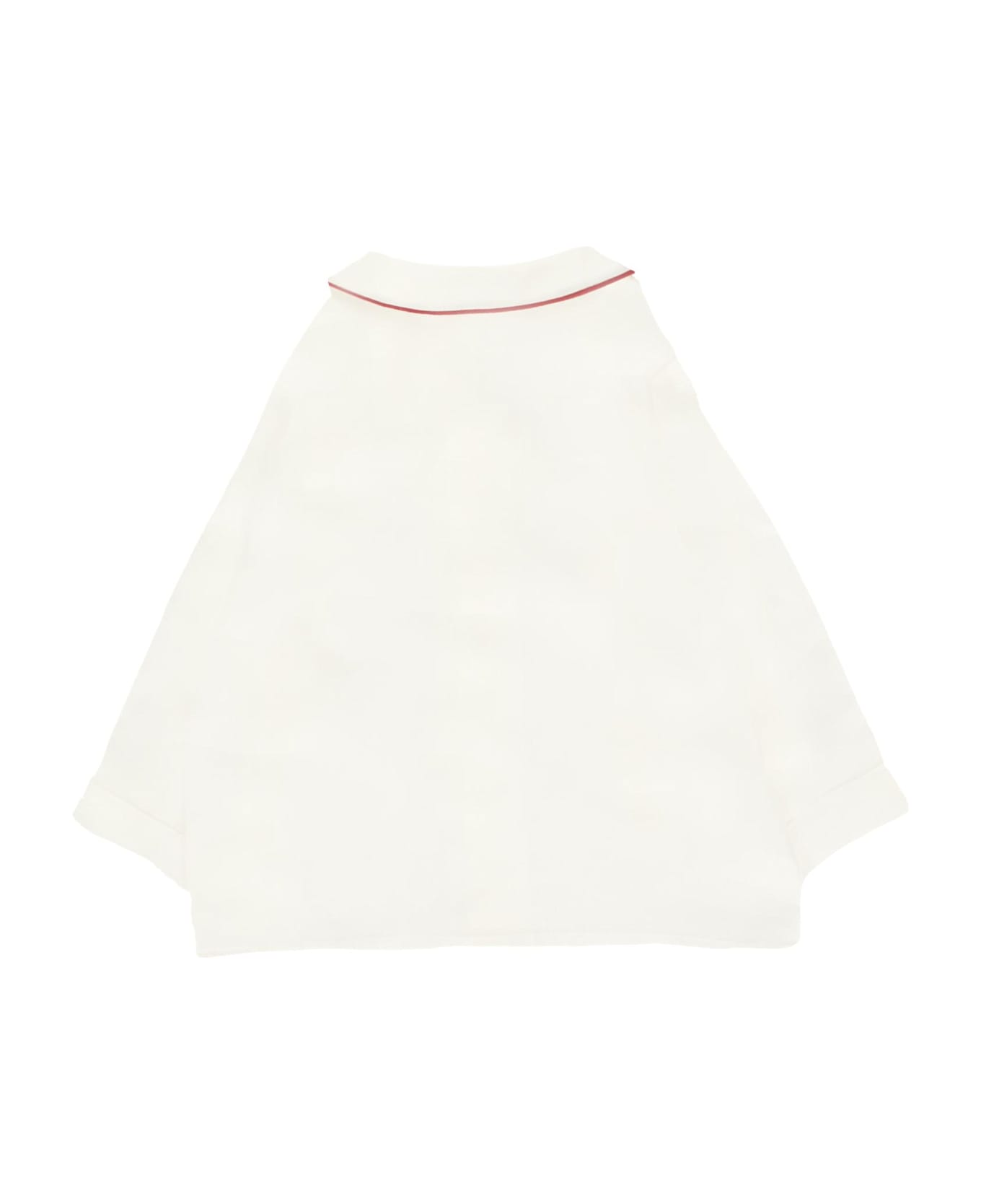 La stupenderia White Shirt For Baby Boy - White