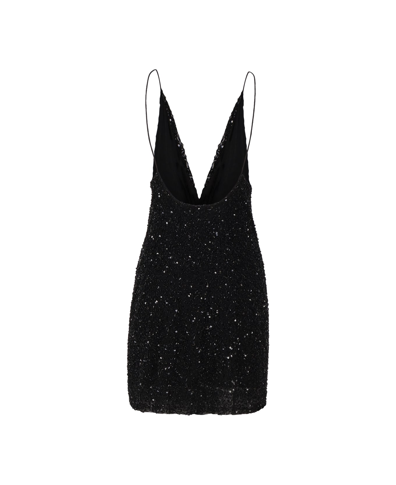 retrofete Low-cut Sequin Dress - Black ワンピース＆ドレス