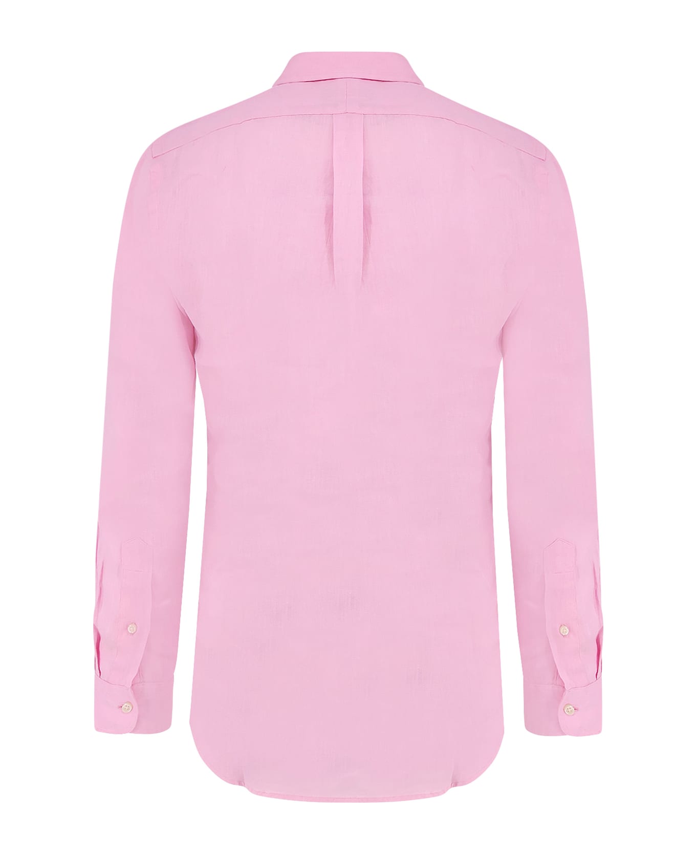 Polo Ralph Lauren Linen Shirt With Logo Embroidery - Carmel Pink