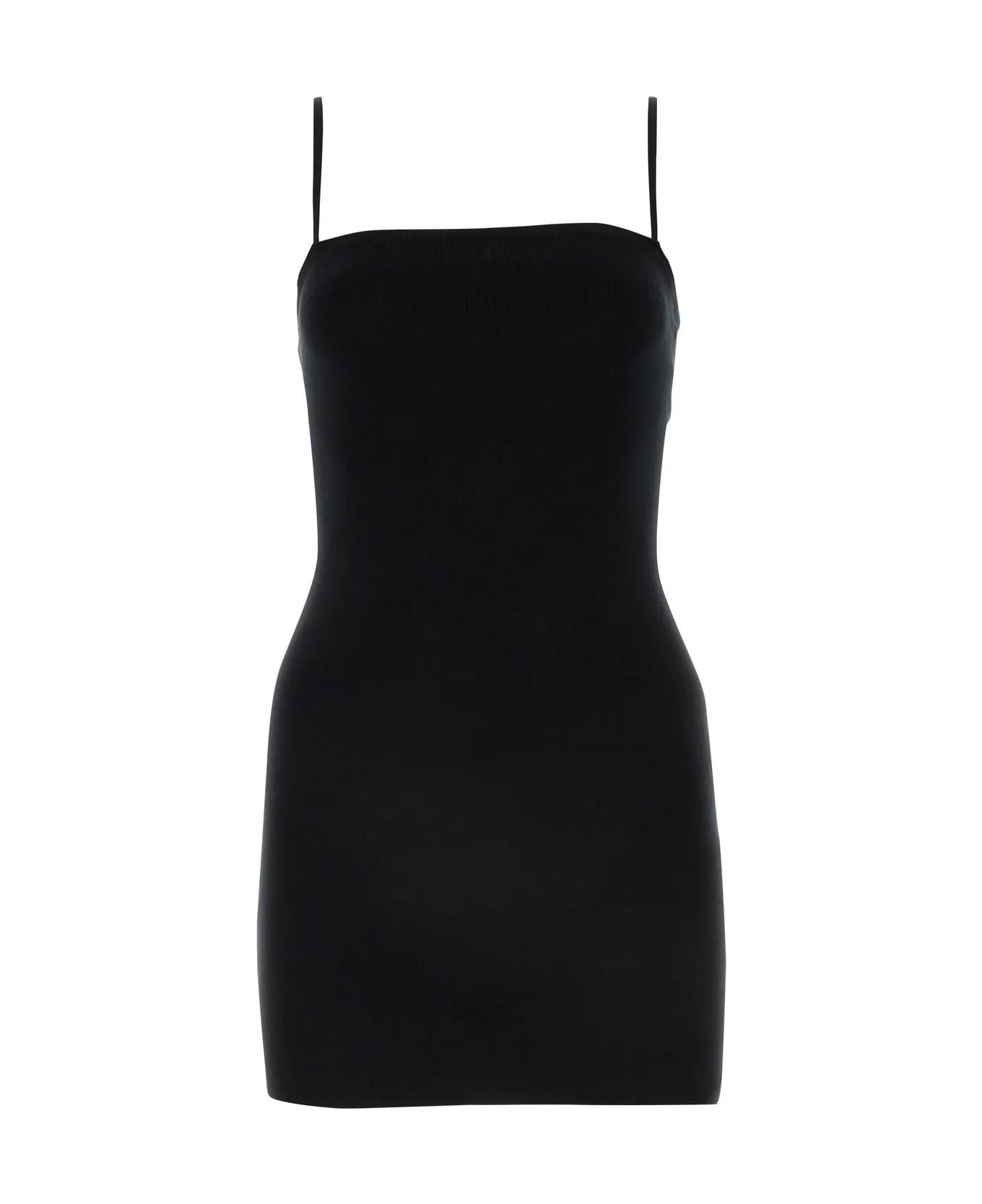Alexander Wang Black Stretch Cupro Blend Mini Dress - Black