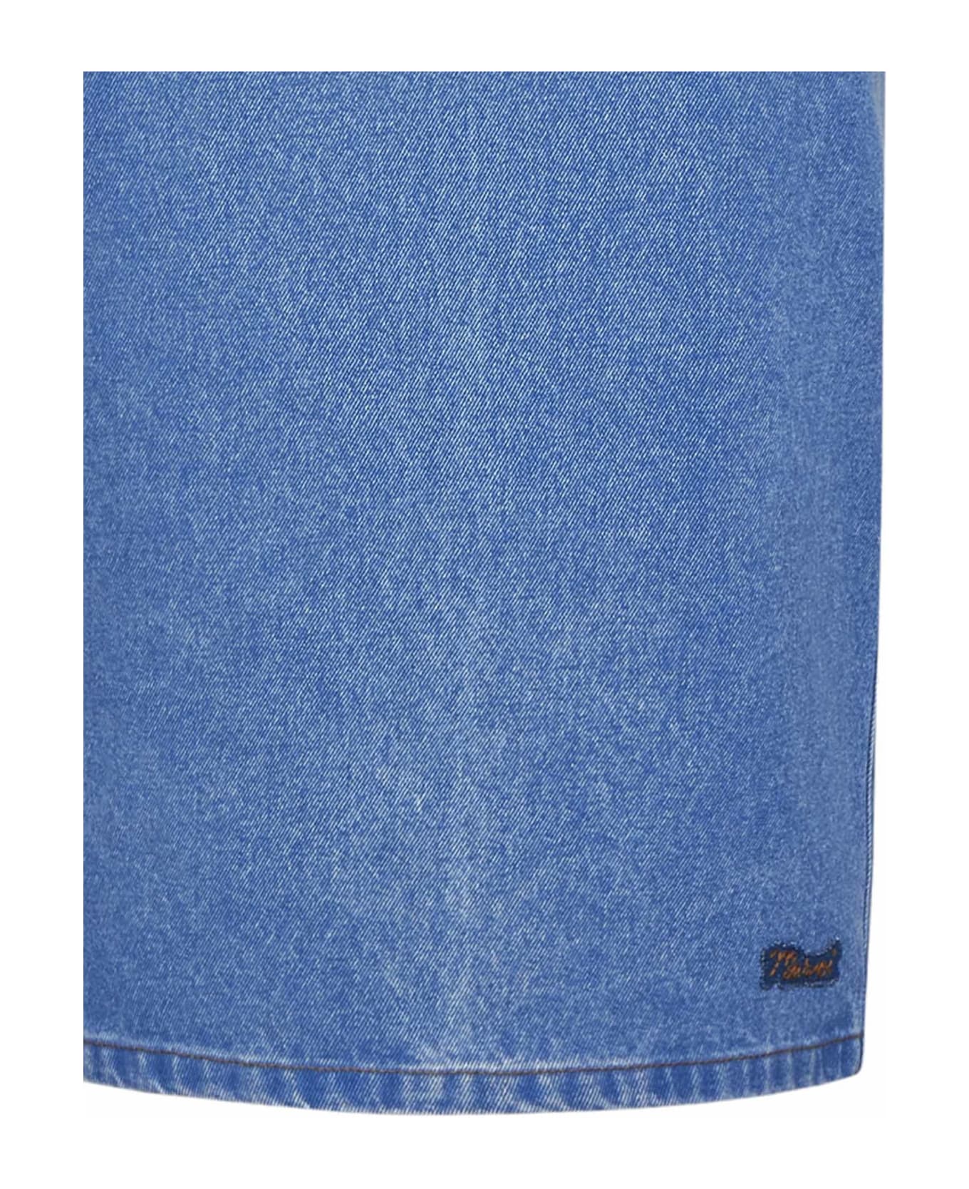 Marni 
bleached Coated
 Skirt - Red