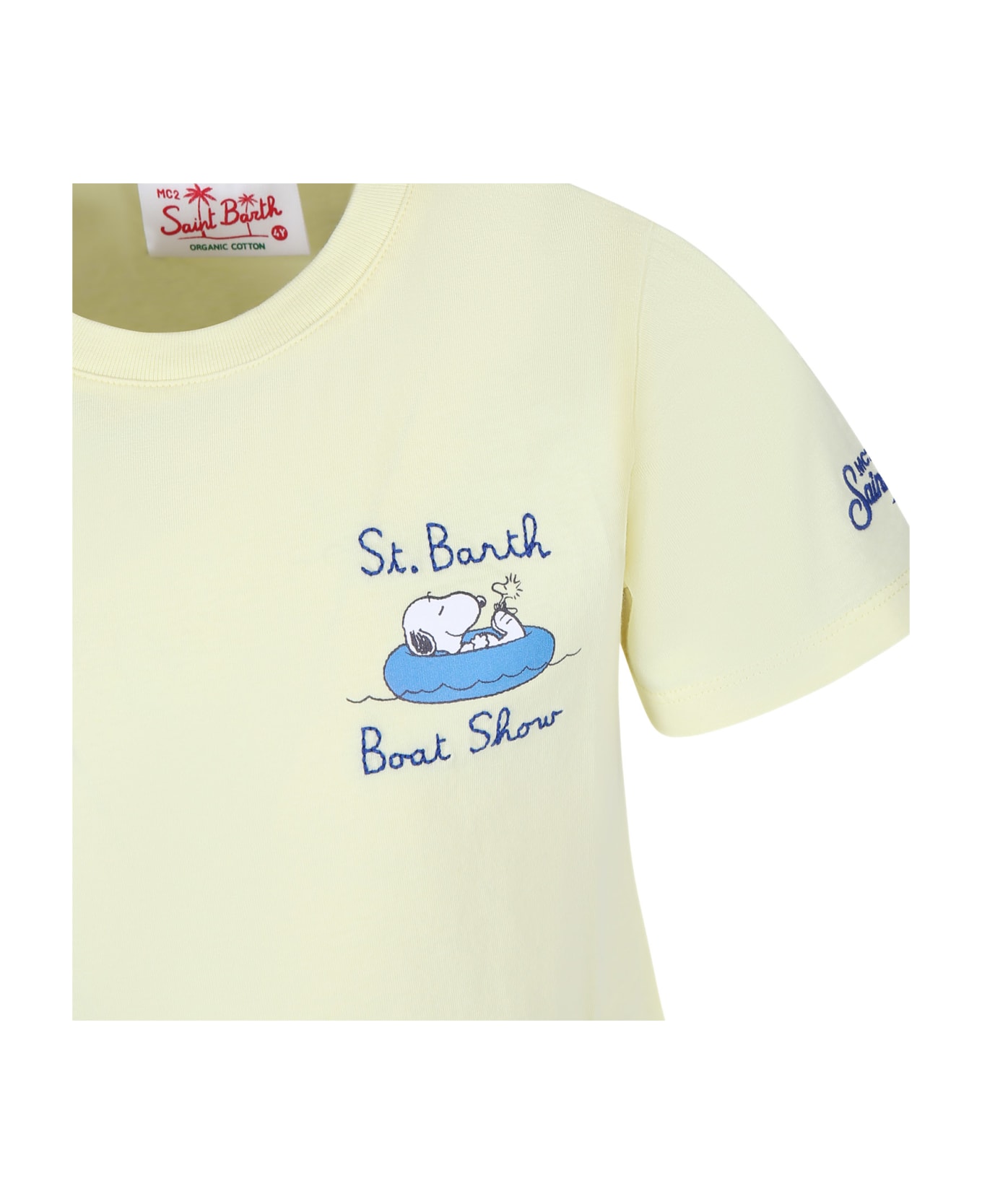 MC2 Saint Barth Yellow T-shirt For Kids With Snoopy Print - Yellow