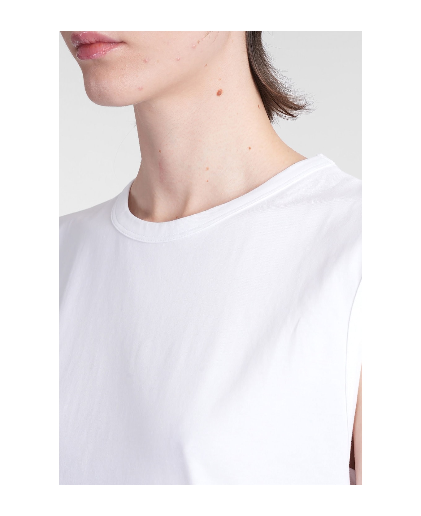 Loulou Studio Brani Tank Top In White Cotton - white