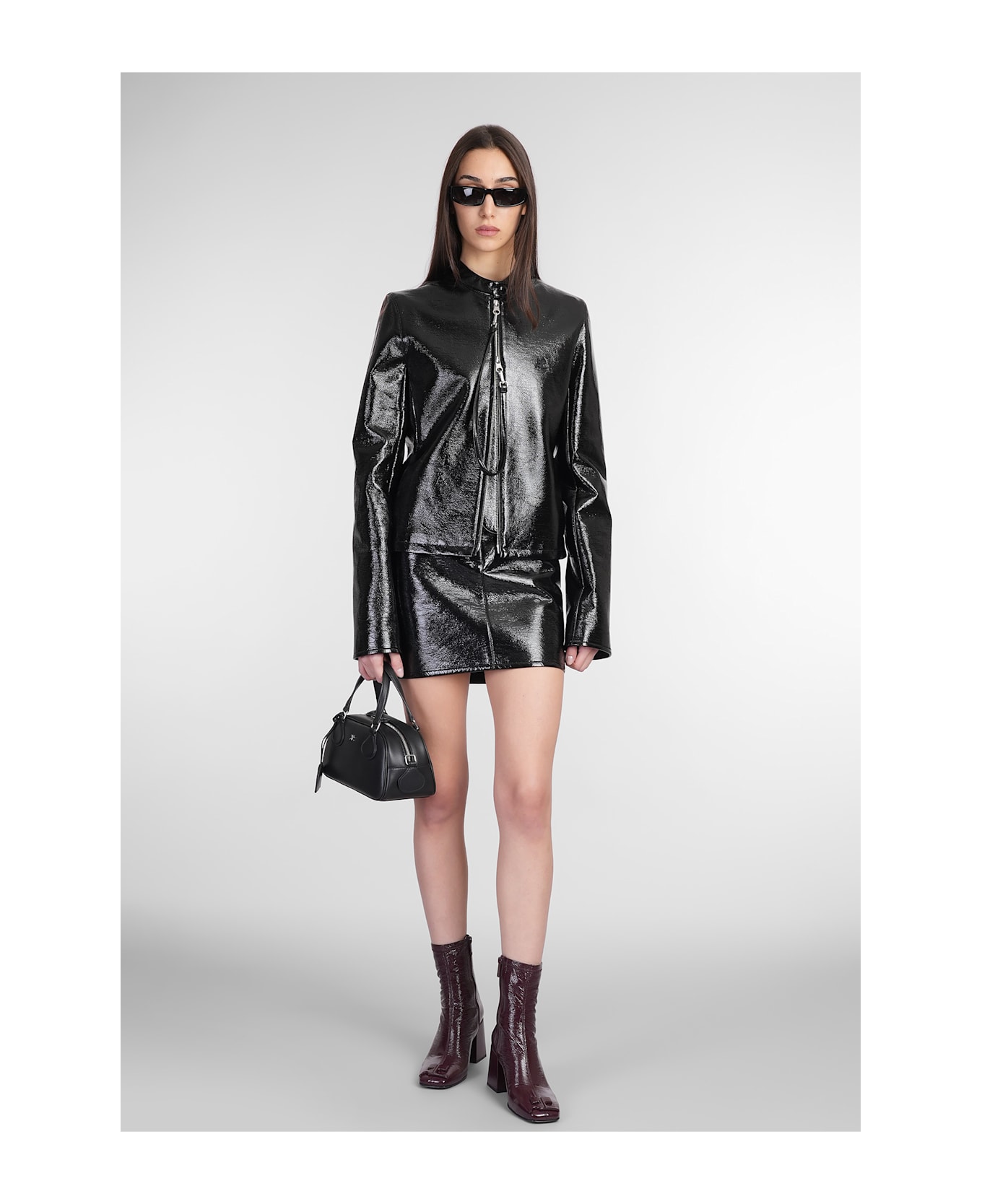Courrèges Skirt In Black Polyuretan - black