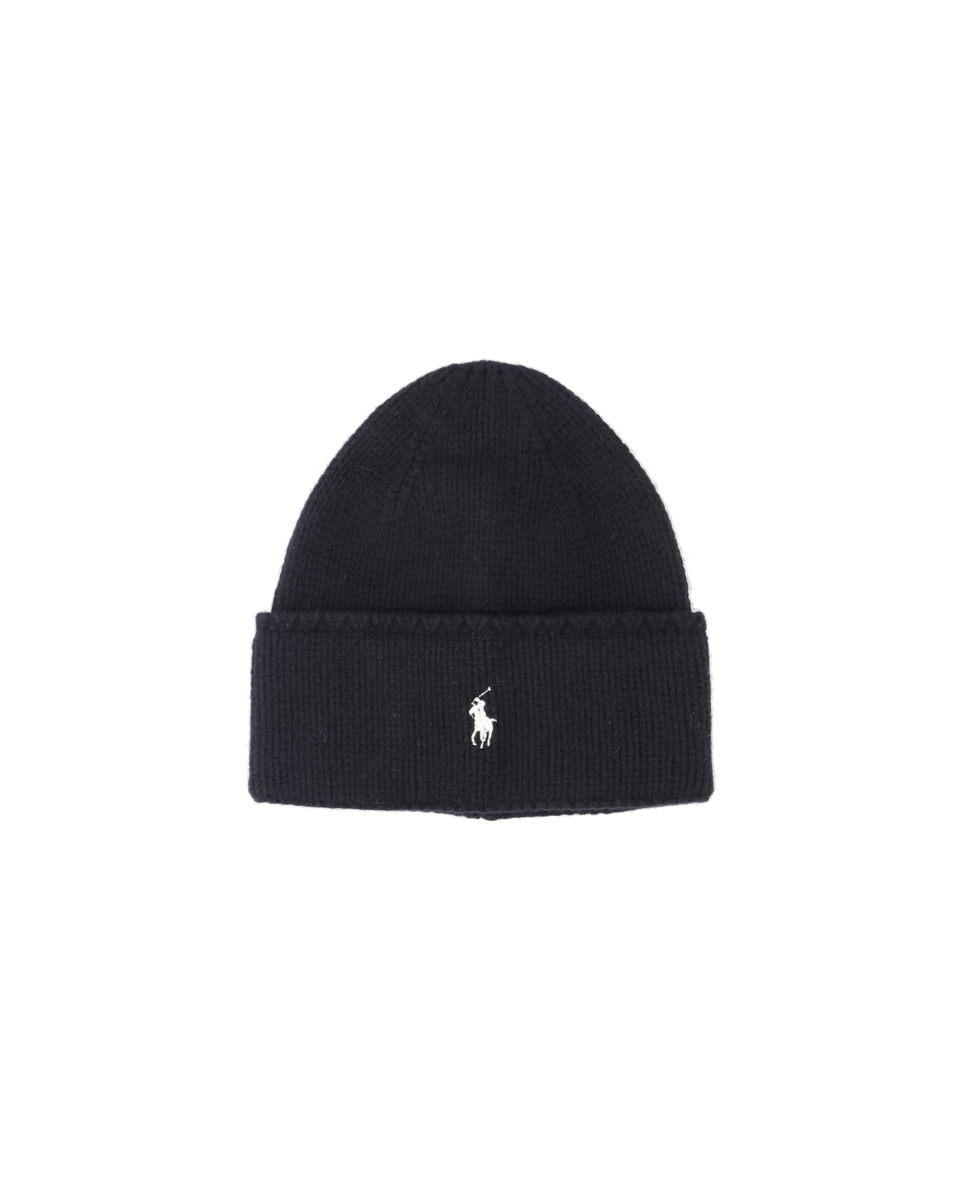 Ralph Lauren Logo Beanie - BLACK DUST