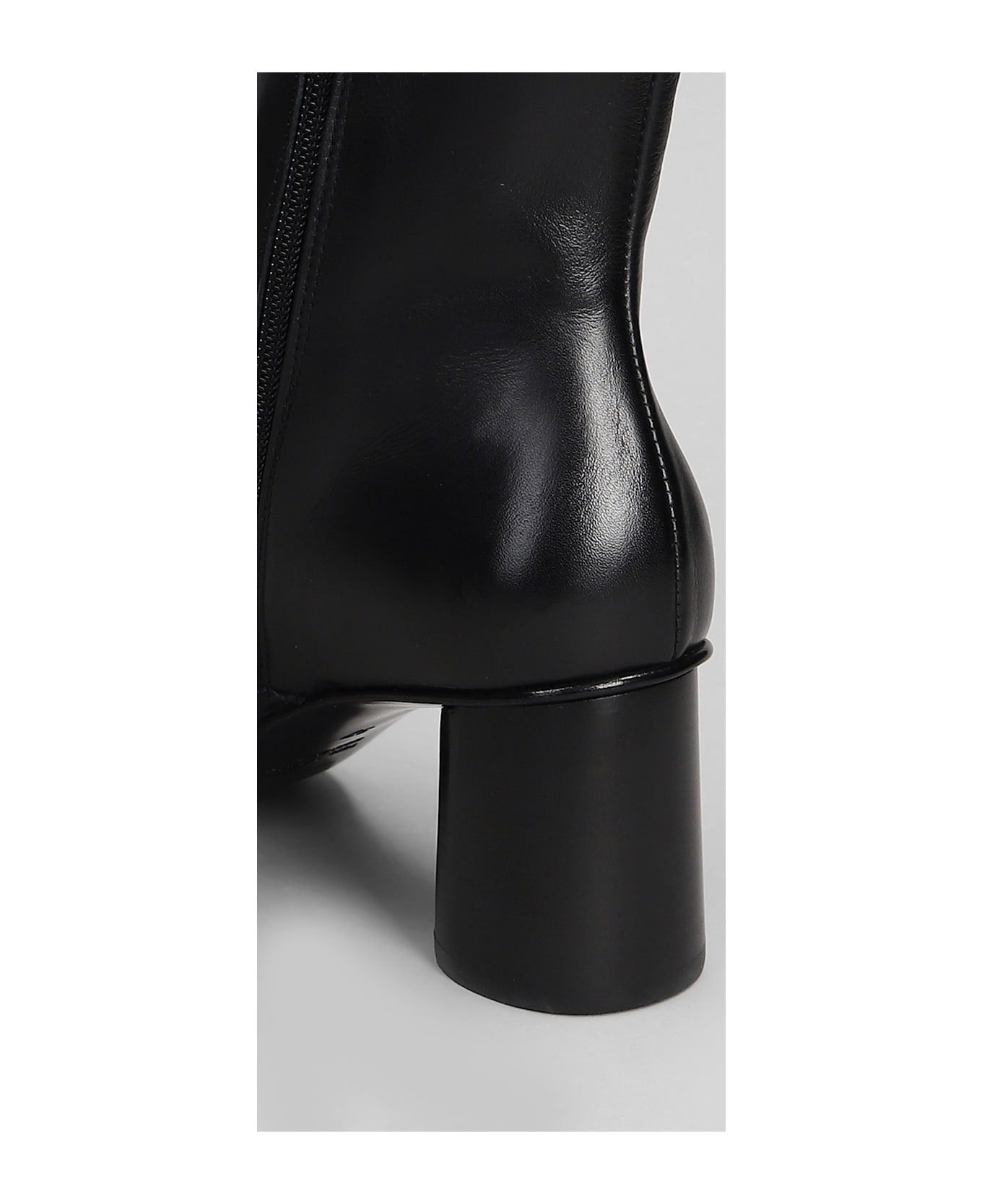 Elena Iachi High Heels Ankle Boots In Black Leather - black