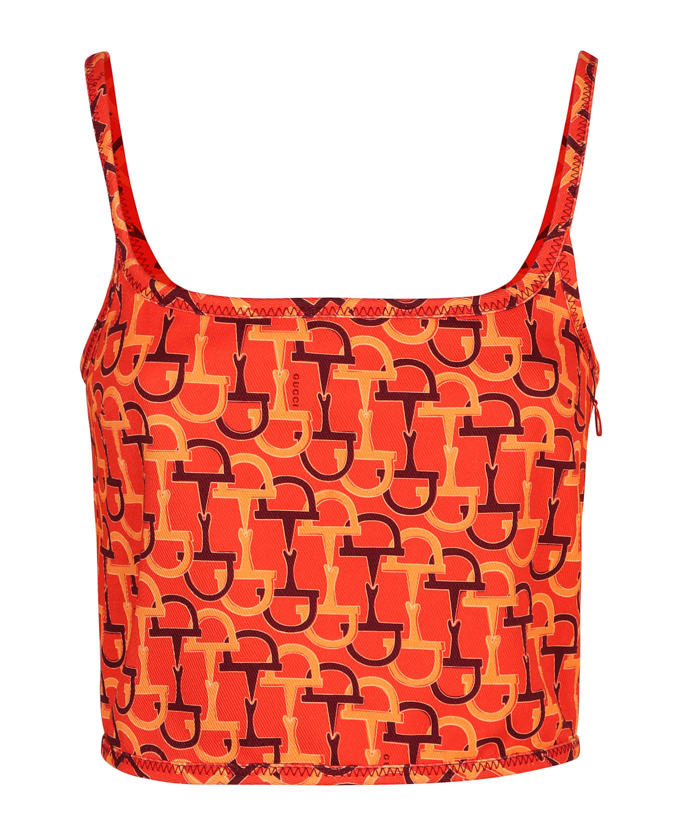 Gucci Printed Silk Top - Orange