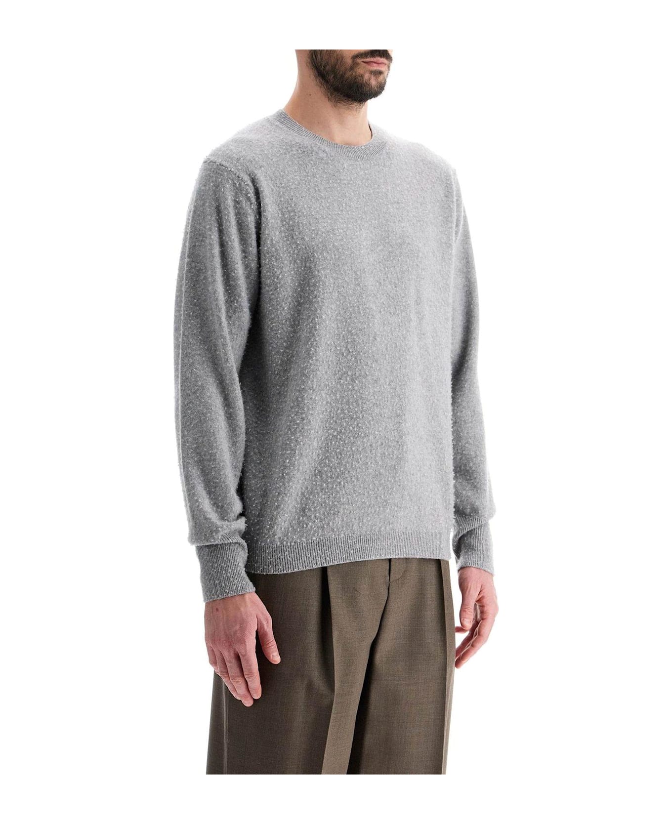 Maison Margiela Crewneck Knitted Jumper - LIGHT GREY (Grey)