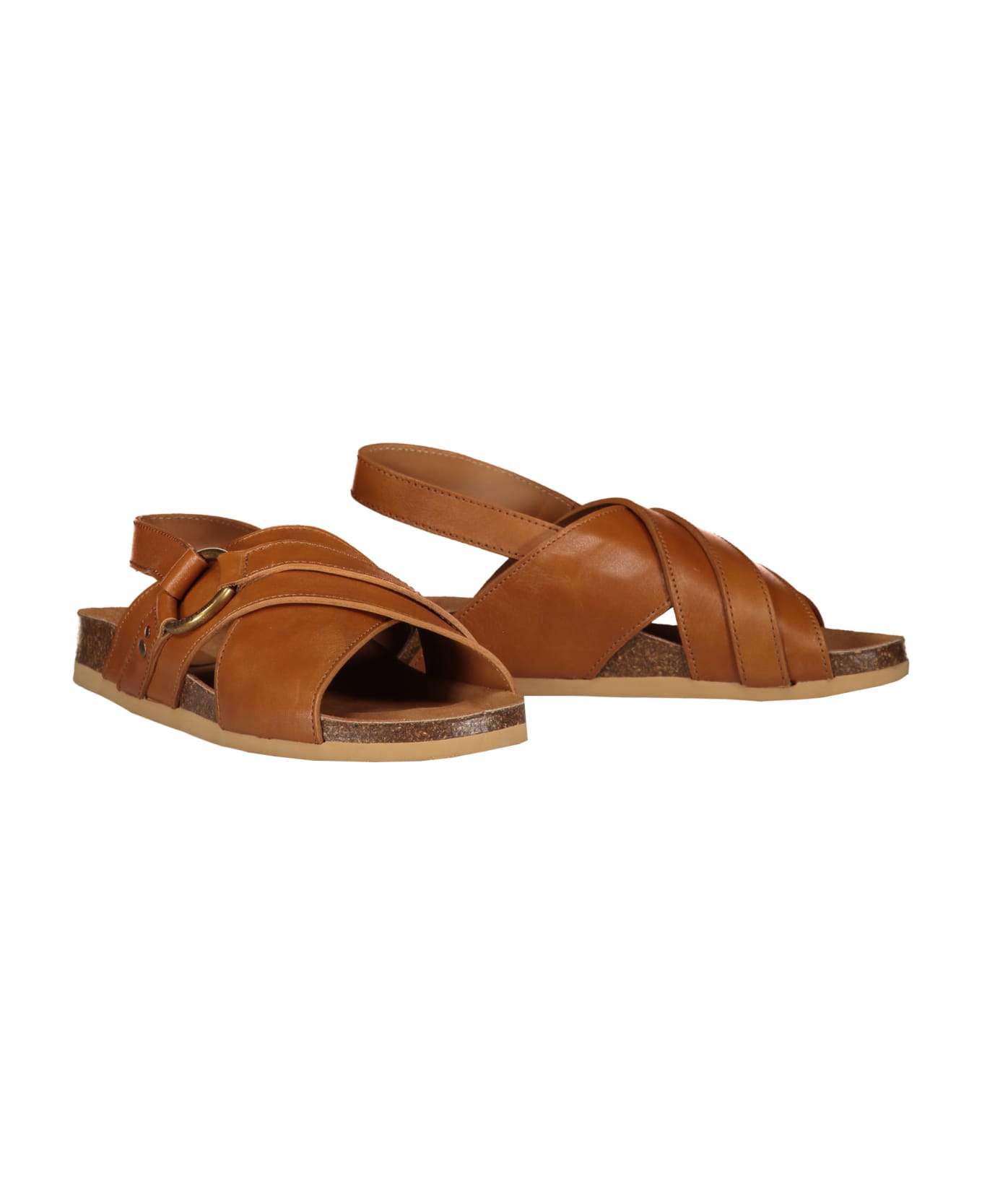 See by Chloé Leather Sandals - brown サンダル