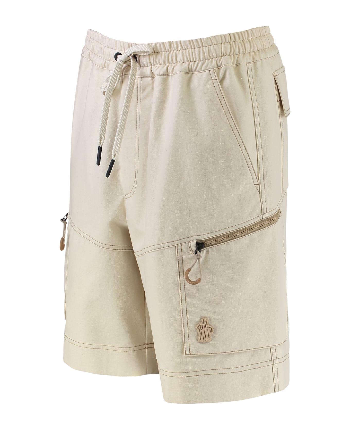 Moncler Grenoble Cotton Bermuda Shorts - Beige