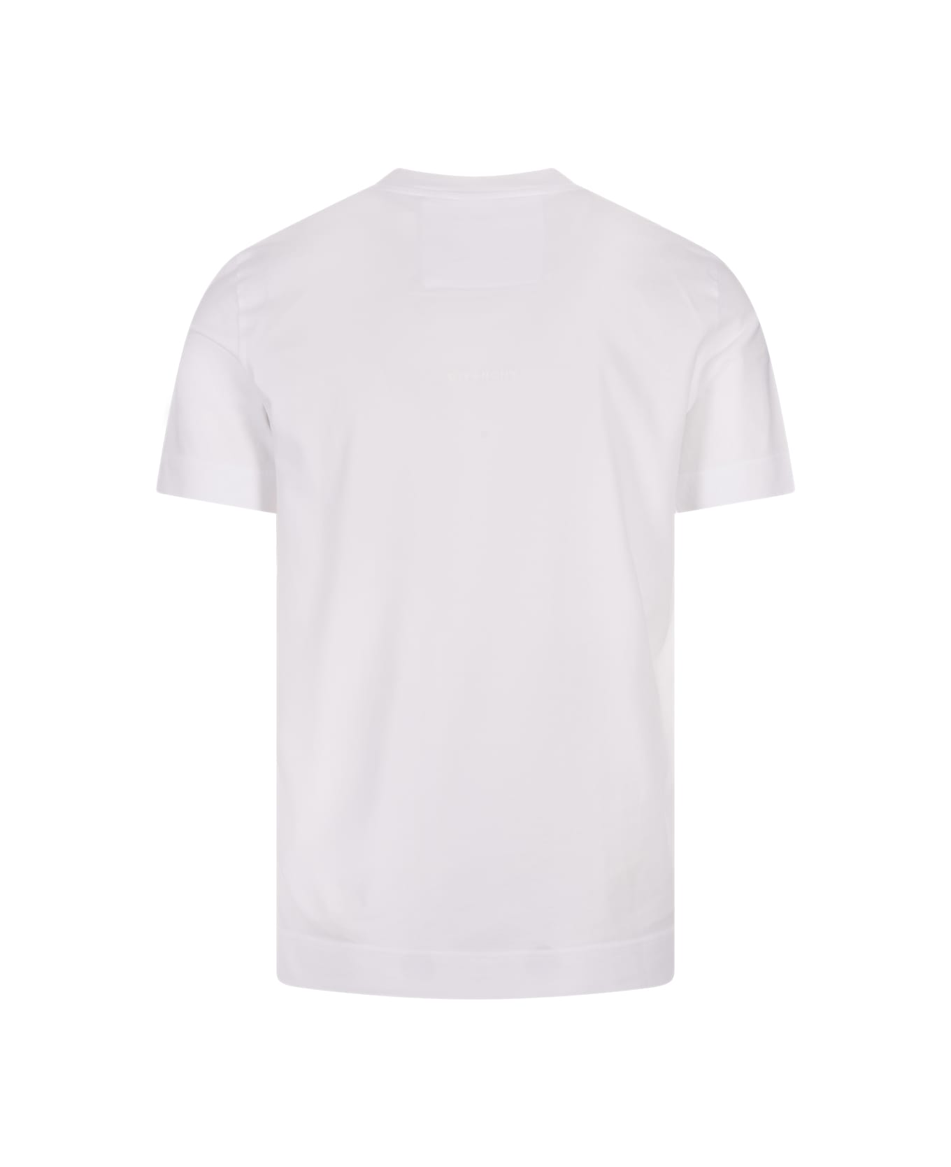 Givenchy White Cotton Slim T-shirt With 4g Embroidery - White