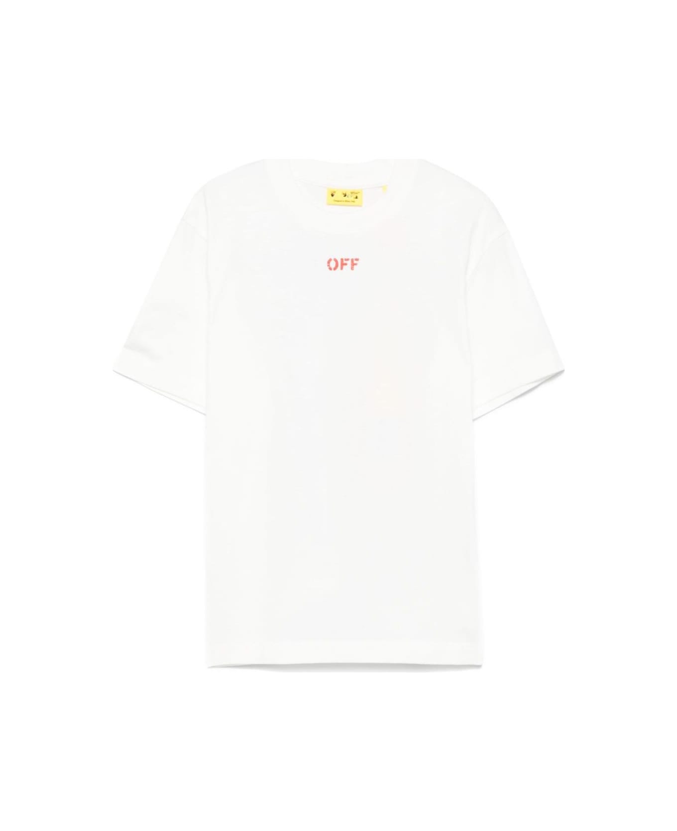 Off-White 
youth
 White T-shirt With Maxi Print On The Back In Cotton Boy - White