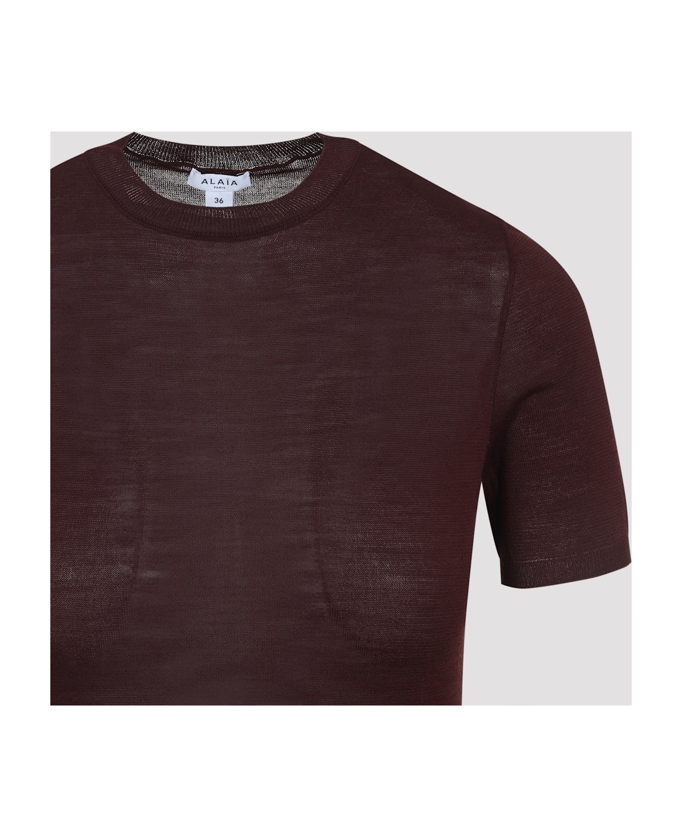 Alaia Alaïa Wool And Silk Body - Aubergine