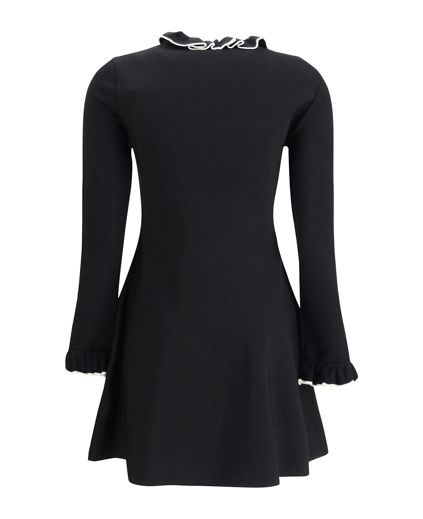 Valentino Knit Dress With Volants