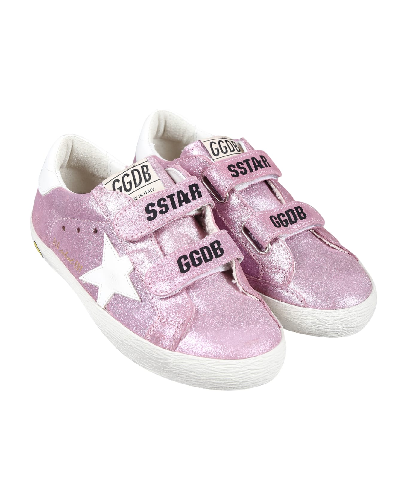 Golden Goose Purple Old School Sneakers For Girl With Star - Pink