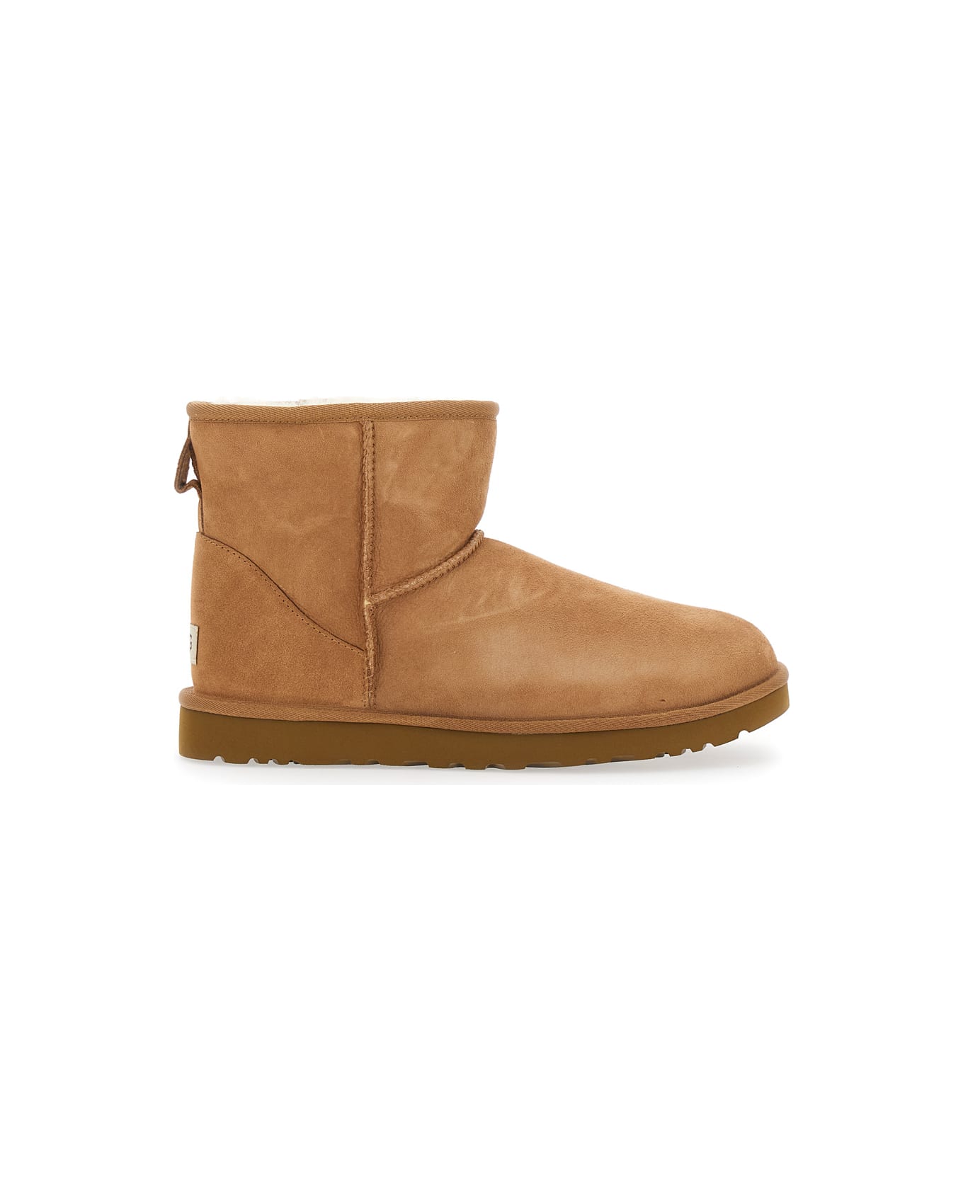 UGG 
classic Mini
 Brown Ankle Boots With Logo Patch On The Rear And Shearling Lining In Suede Man - Brown ブーツ