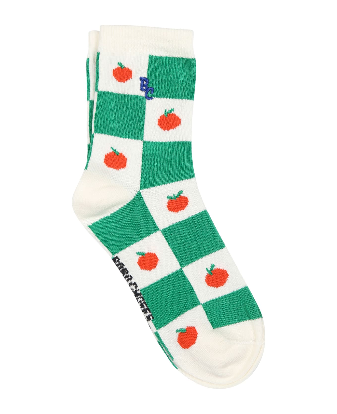Bobo Choses Green Socks For Kids With Tomatoes - Multicolor シューズ