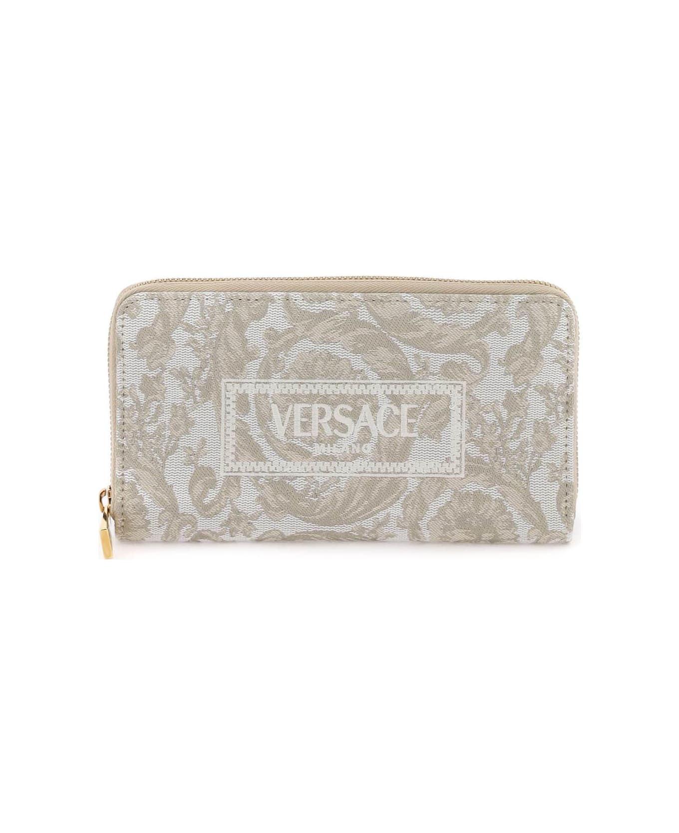 Versace Barocco Long Wallet - BEIGE BEIGE VERSACE GOLD (Beige)