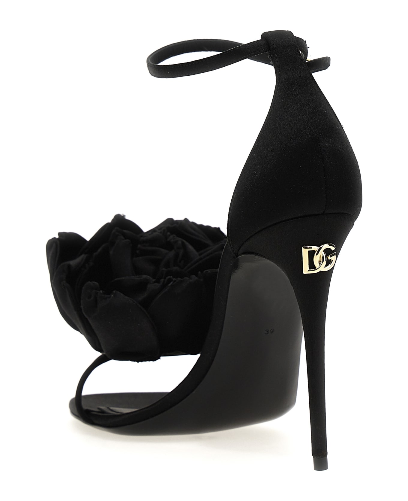 Dolce & Gabbana Flower Sandals - Black   サンダル