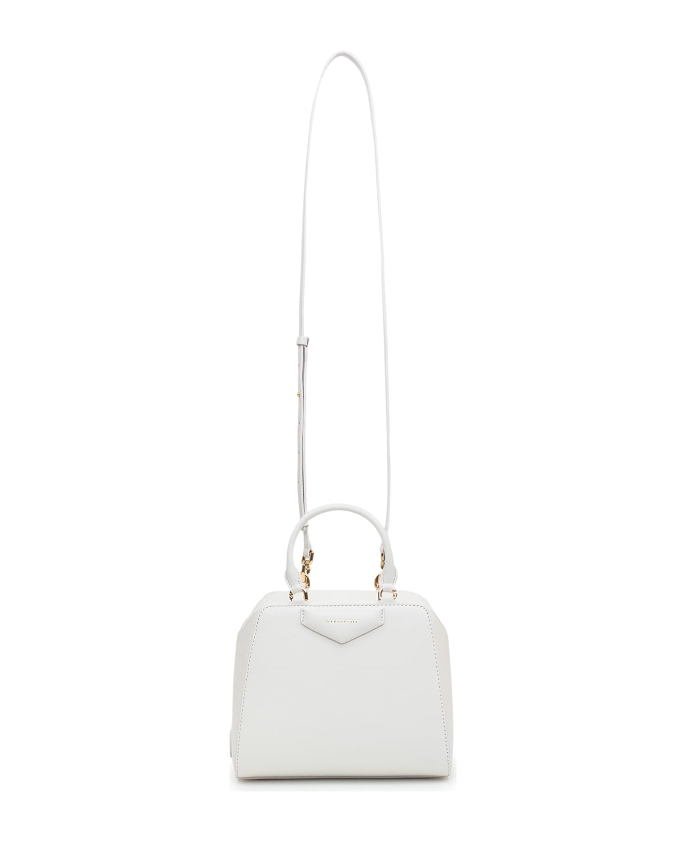 Givenchy Ivory Leather Mini Antigona Cube Handbag - IVORY