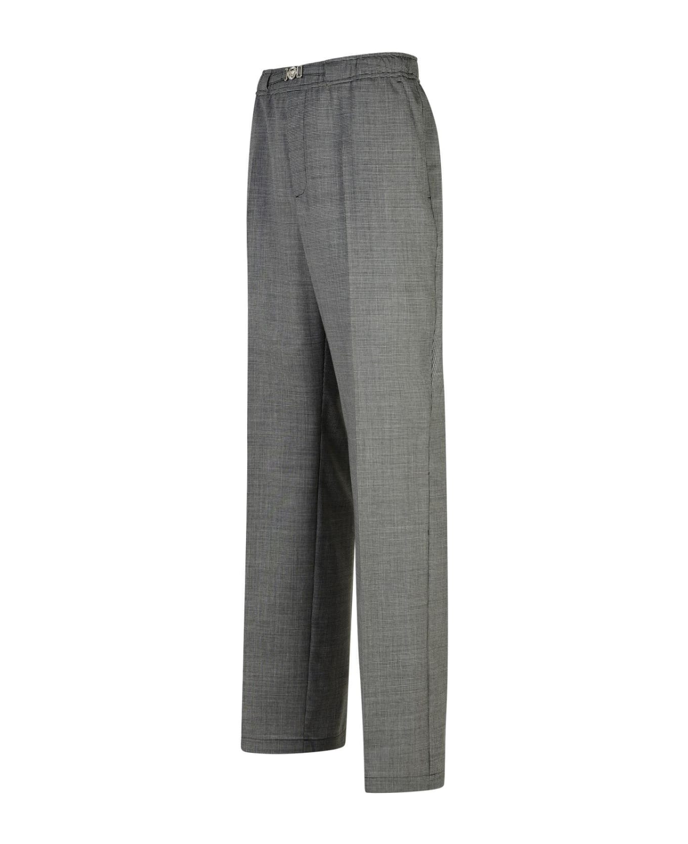 Versace Grey Virgin Wool Trousers - Grey