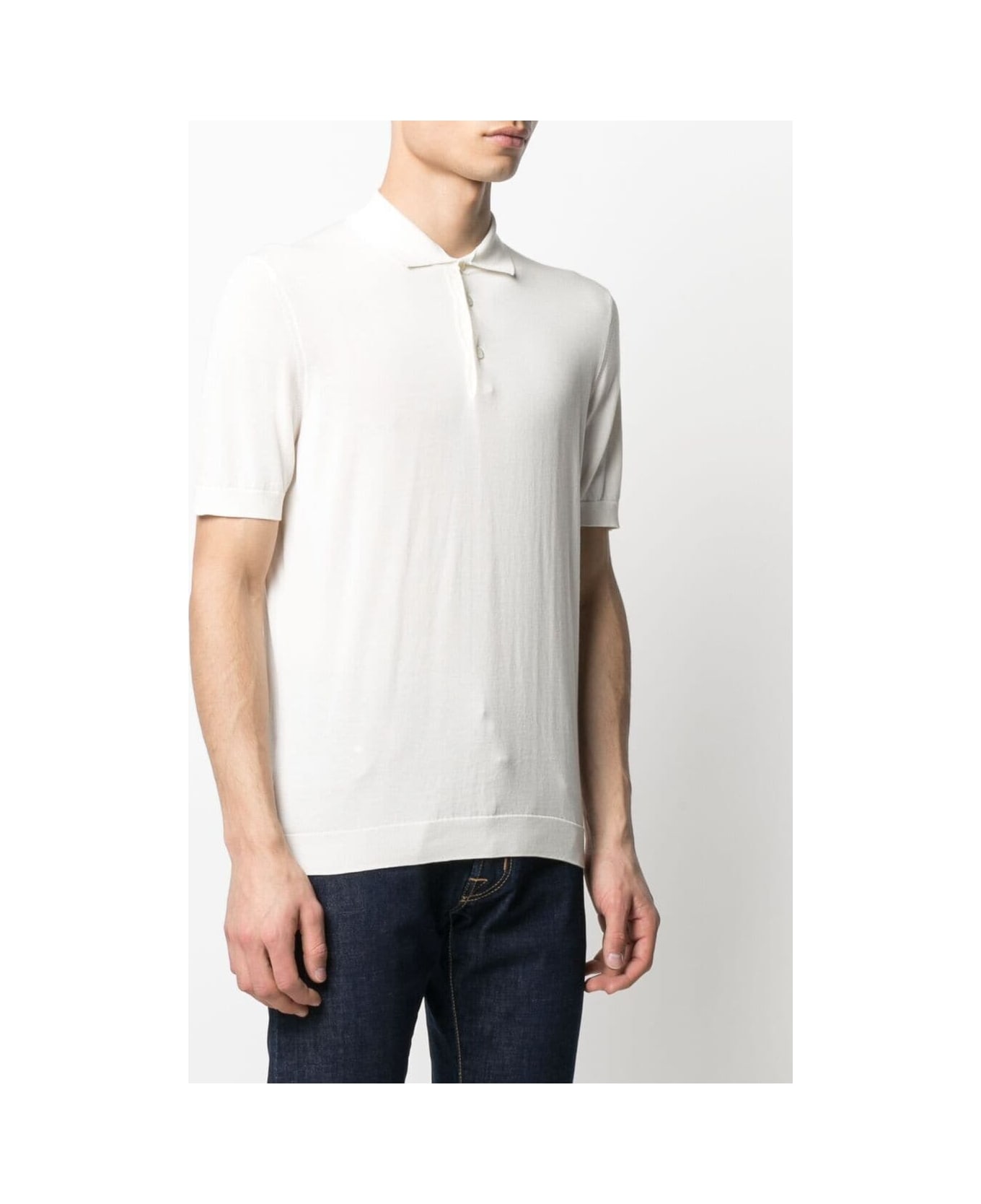 Drumohr Polo Shirt - White ポロシャツ
