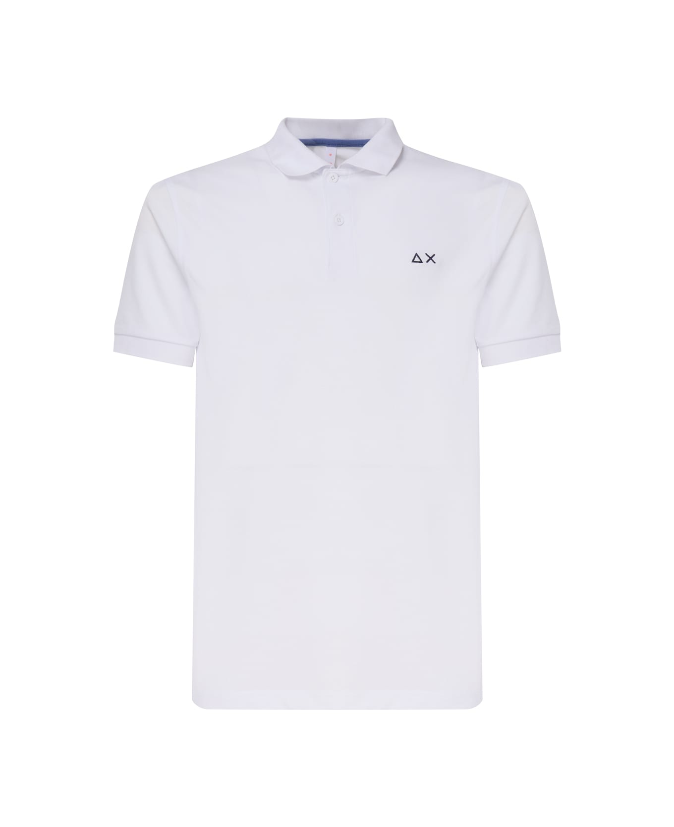 Sun 68 Solid Polo Shirt With Logo - White ポロシャツ