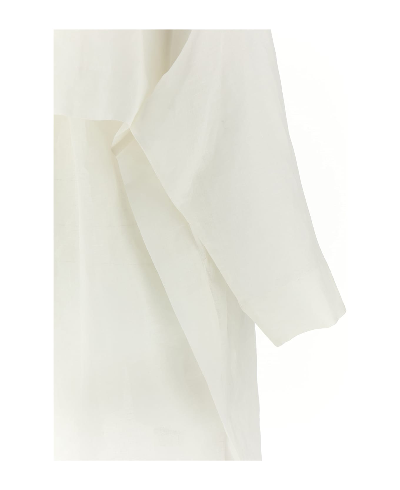 Issey Miyake 
hempen
 Dress - White
