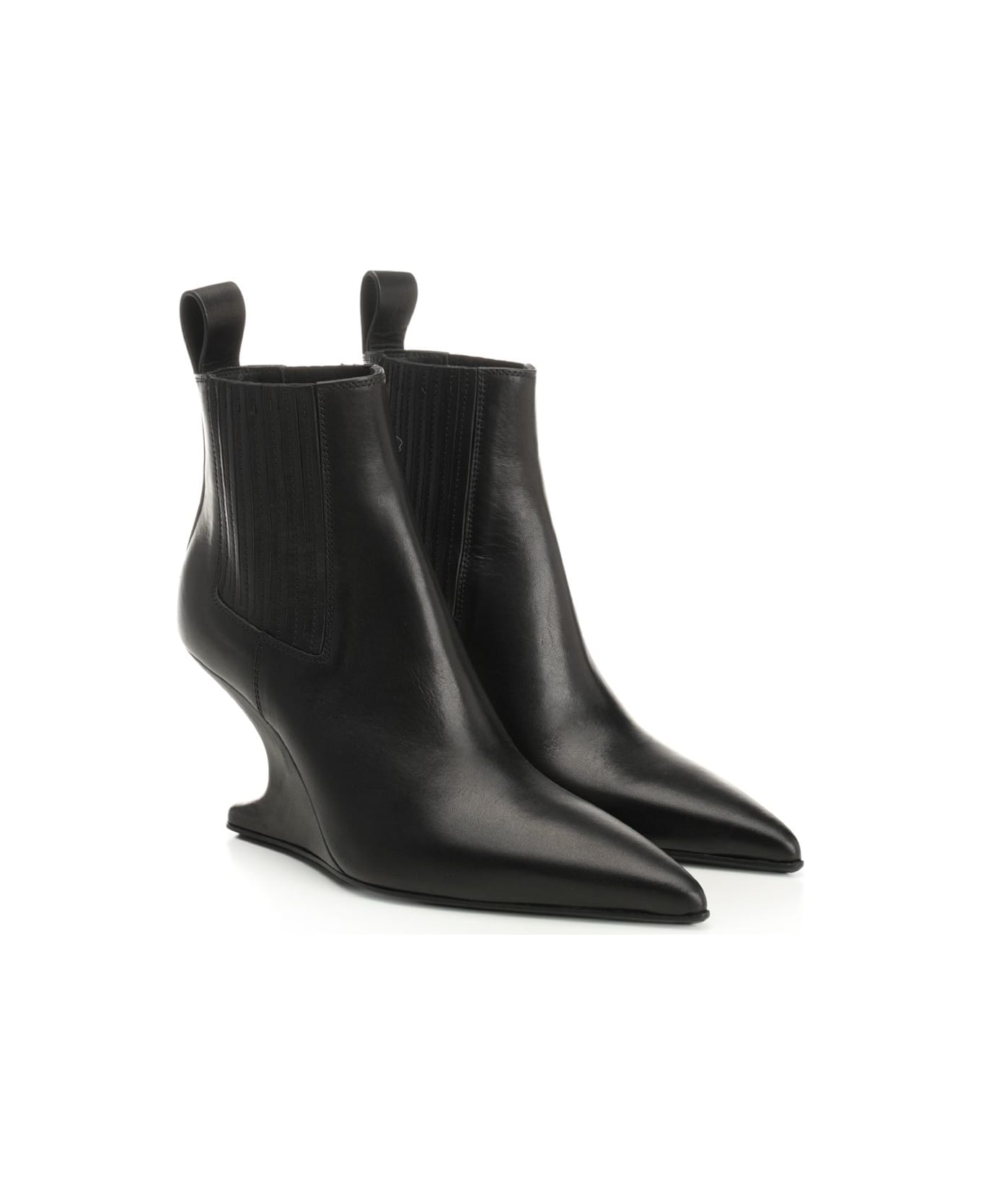 Rick Owens Sharp Ankle Boots - Black
