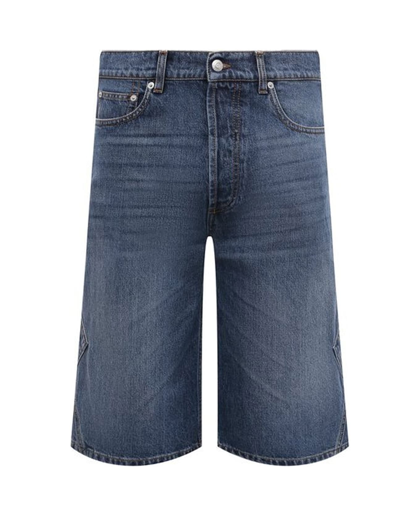 Alexander McQueen Denim Shorts - Blue ショートパンツ