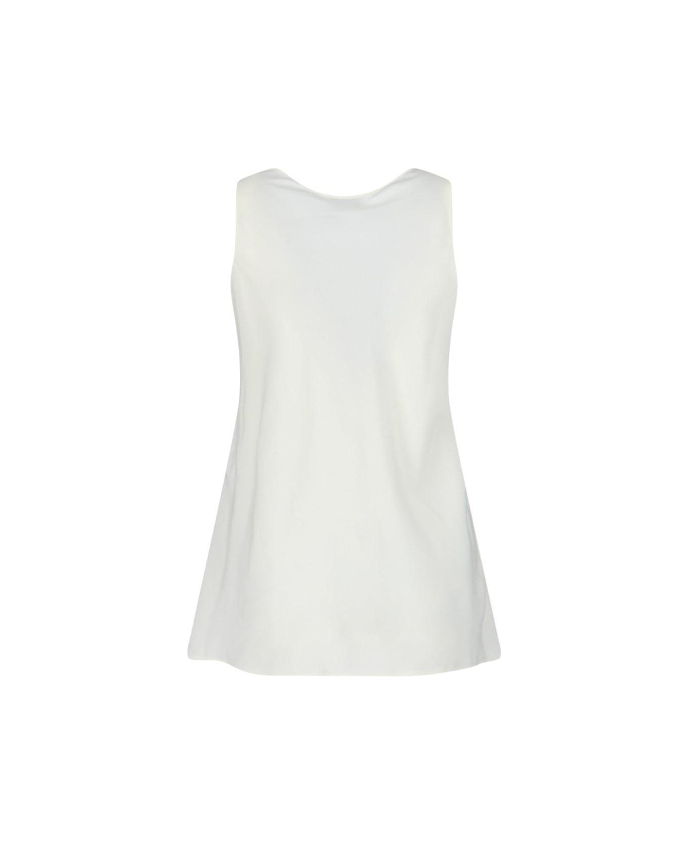 Lemaire Flared Tank Top - White Asparagus