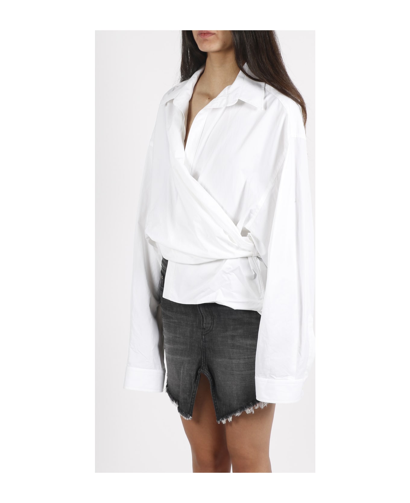 Balenciaga Wrap Shirt - White シャツ