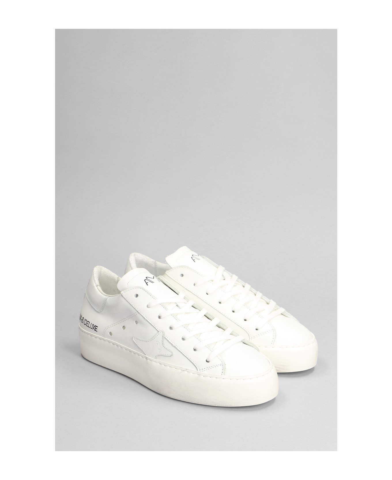 AMA-BRAND Sneakers In White Leather - white ウェッジシューズ