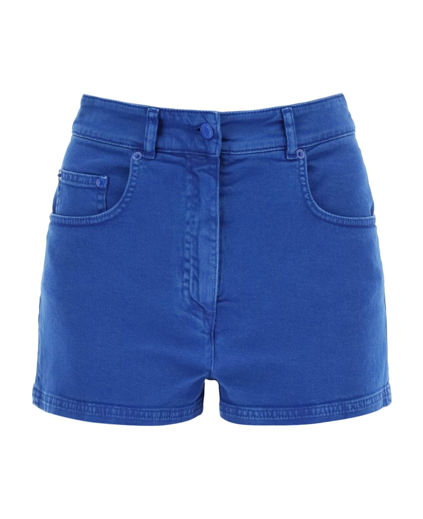 Moschino Garment Dyed Denim Shorts - BLU (Blue)