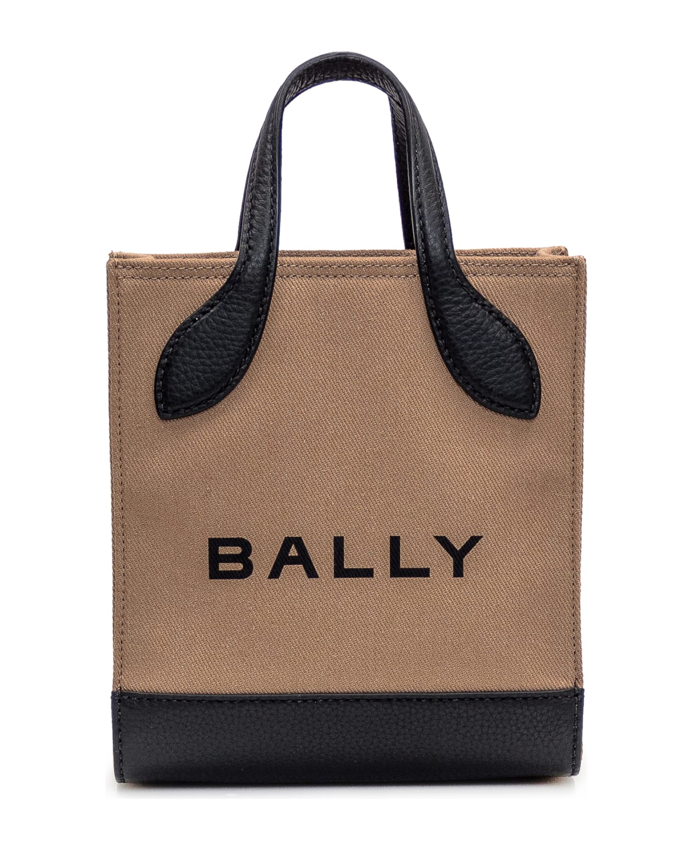 Bally Bag With Logo - SAND/BLACK+ORO トートバッグ
