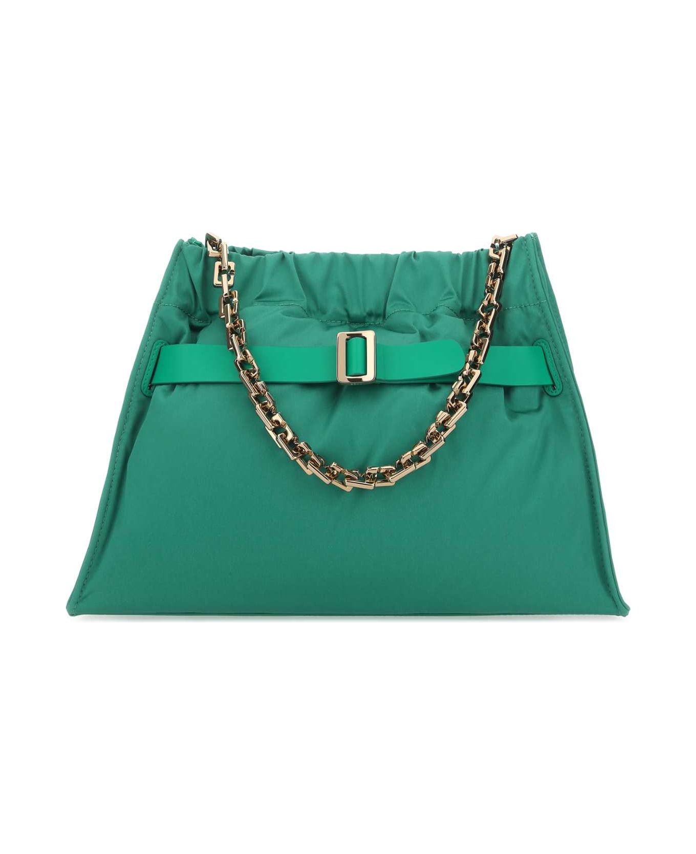 BOYY Emerald Green Nylon Scrunchy Jumbo Handbag - EMERALD
