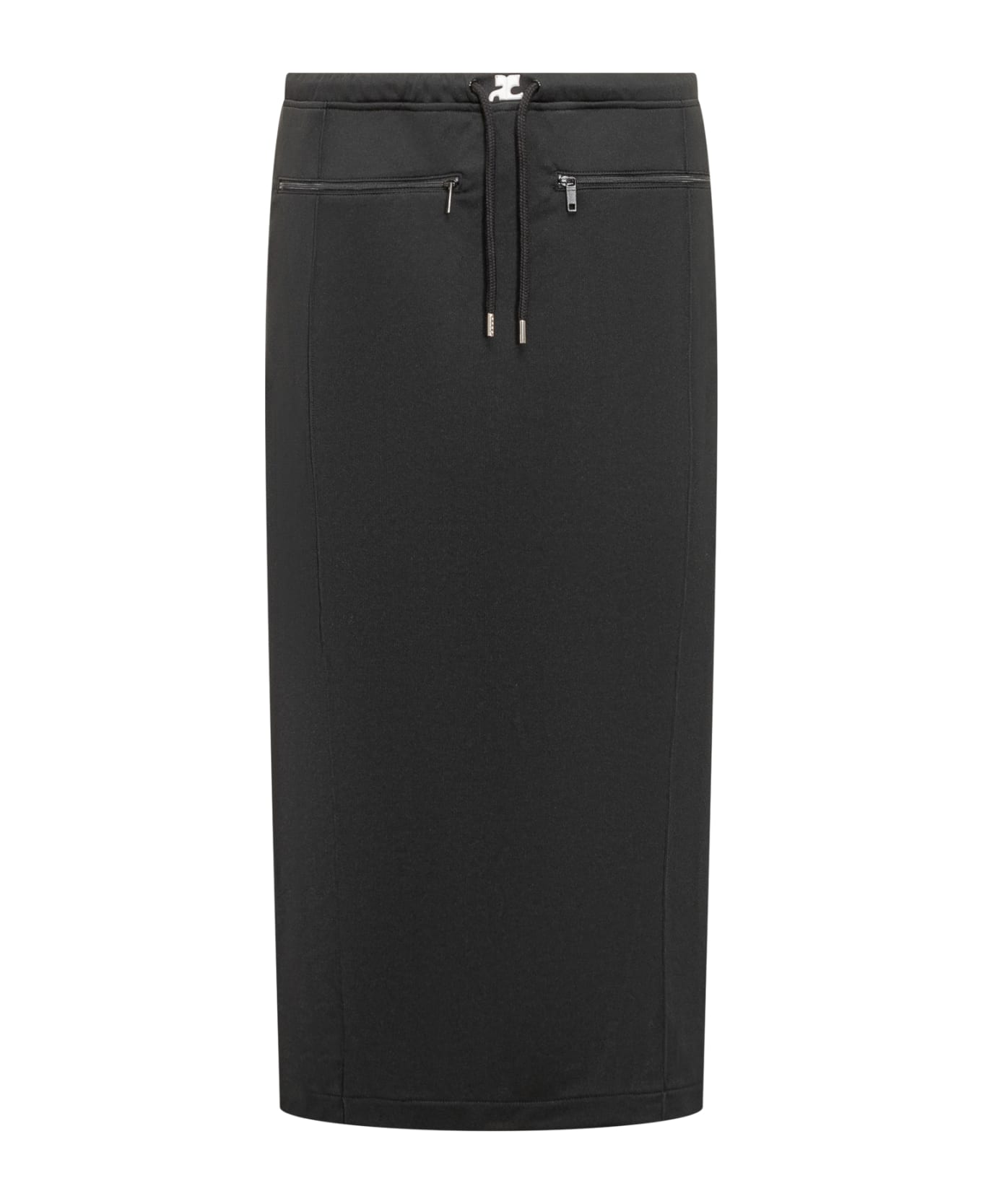 Courrèges Long Skirt - BLACK
