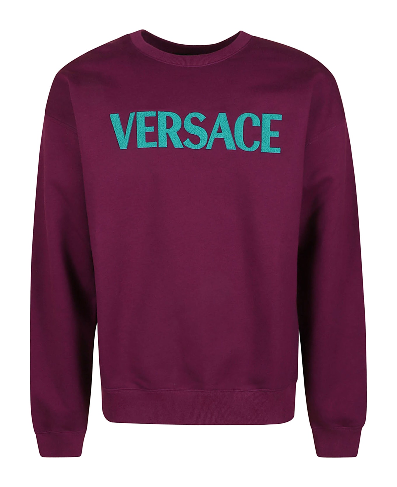 Versace Classic Logo Ribbed Sweatshirt - Melanzana