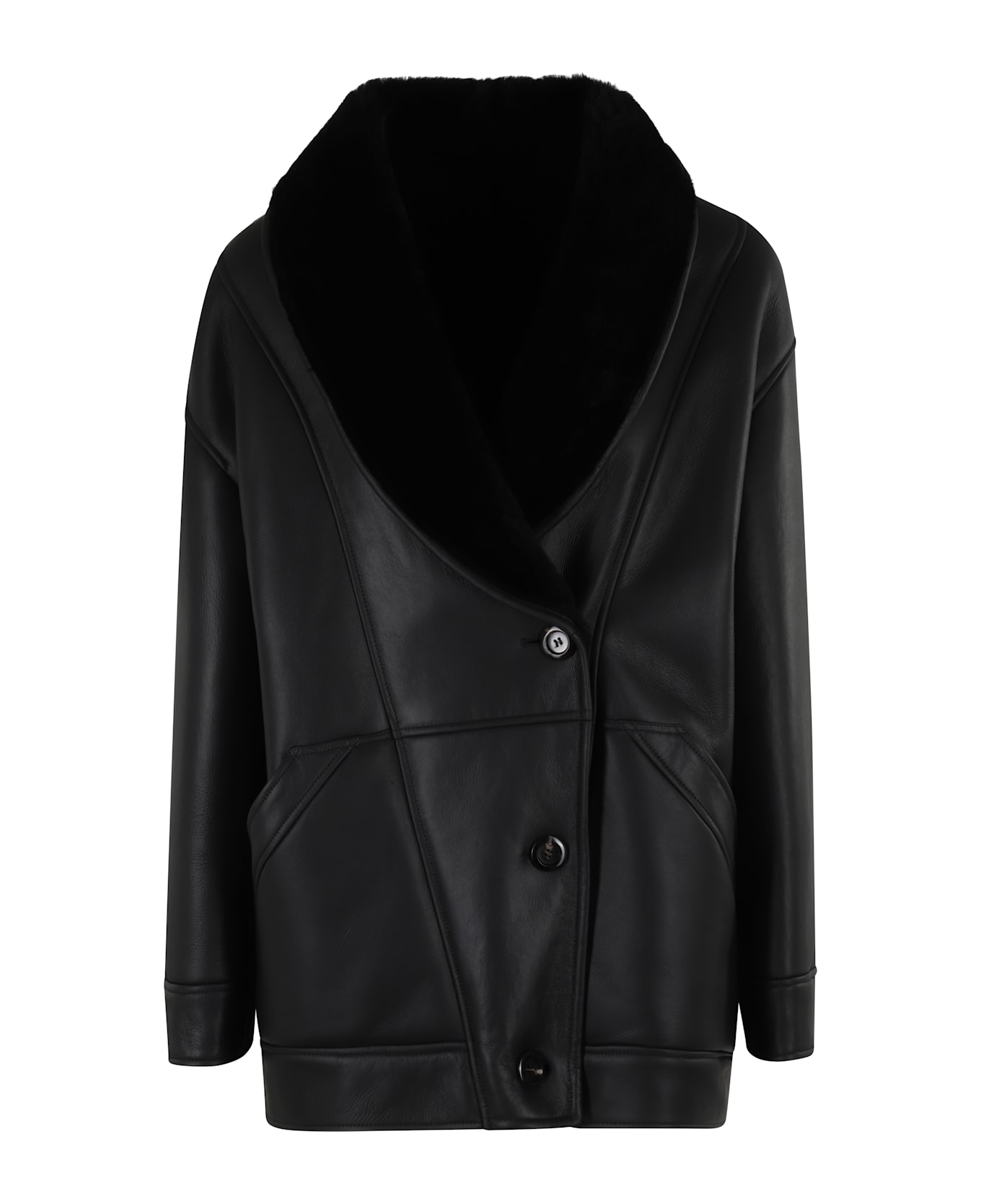 Blancha Straight Merino Jacket - Nero