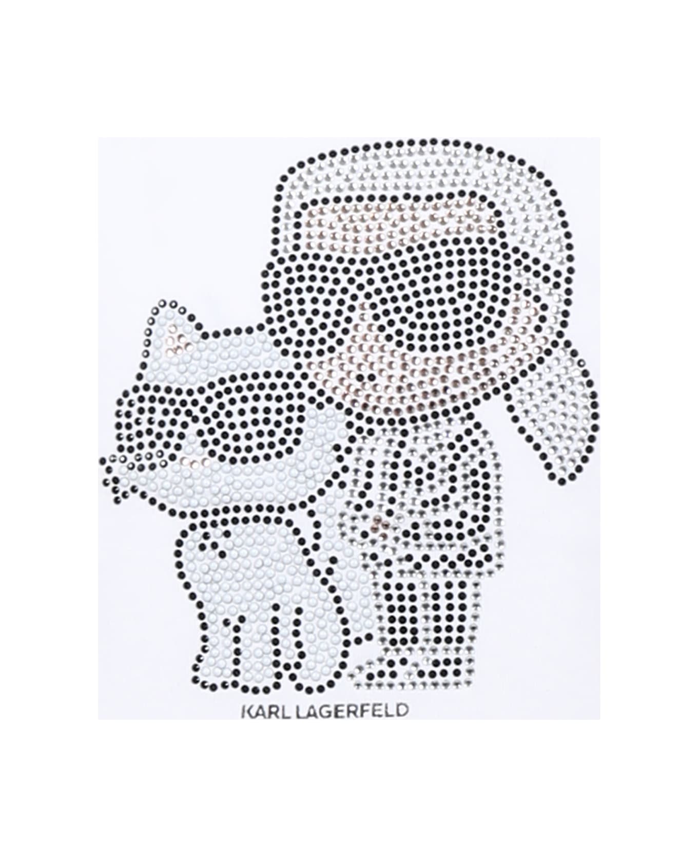 Karl Lagerfeld Kids White T-shirt For Girl With Choupette - White