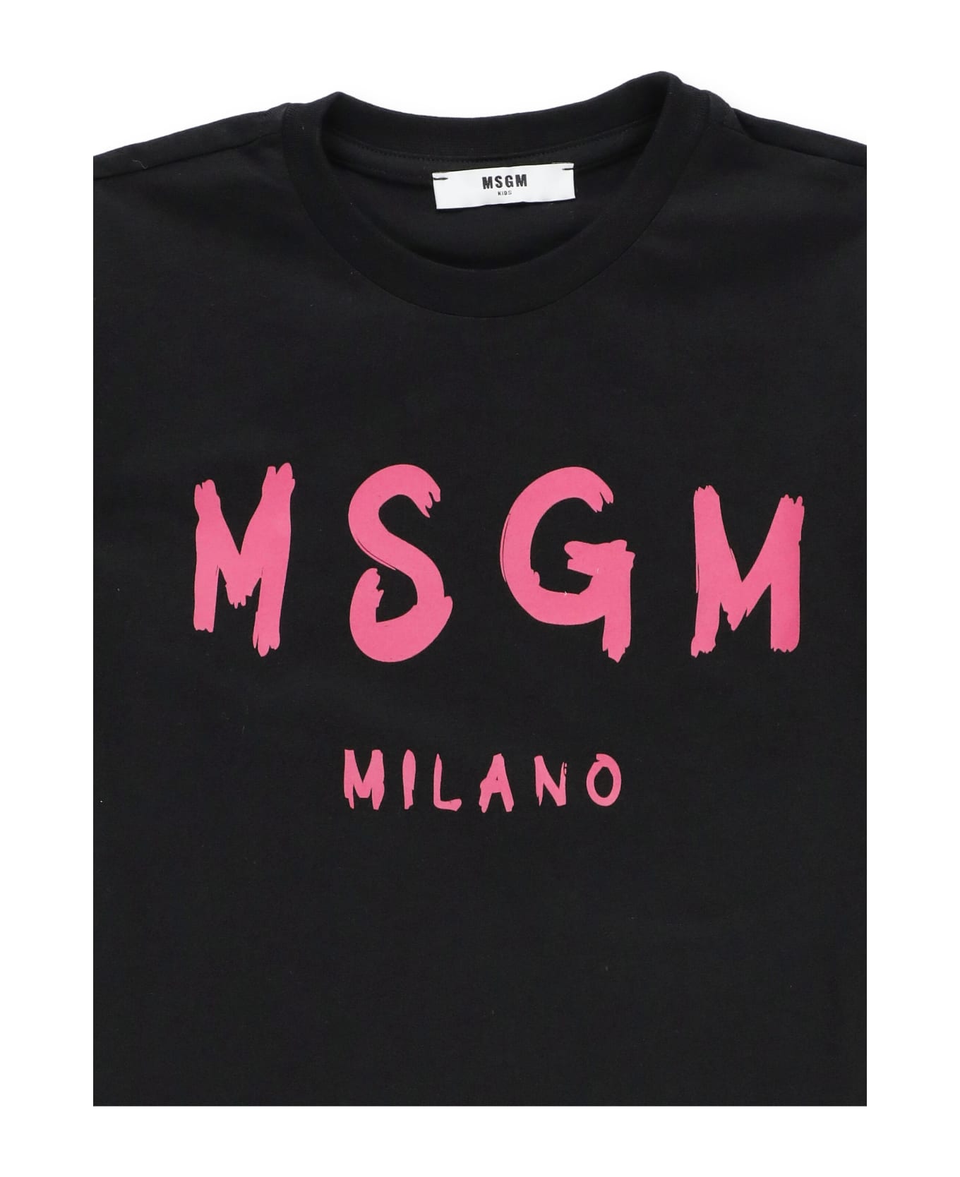 MSGM Logoed T-shirt - BLACK Tシャツ＆ポロシャツ