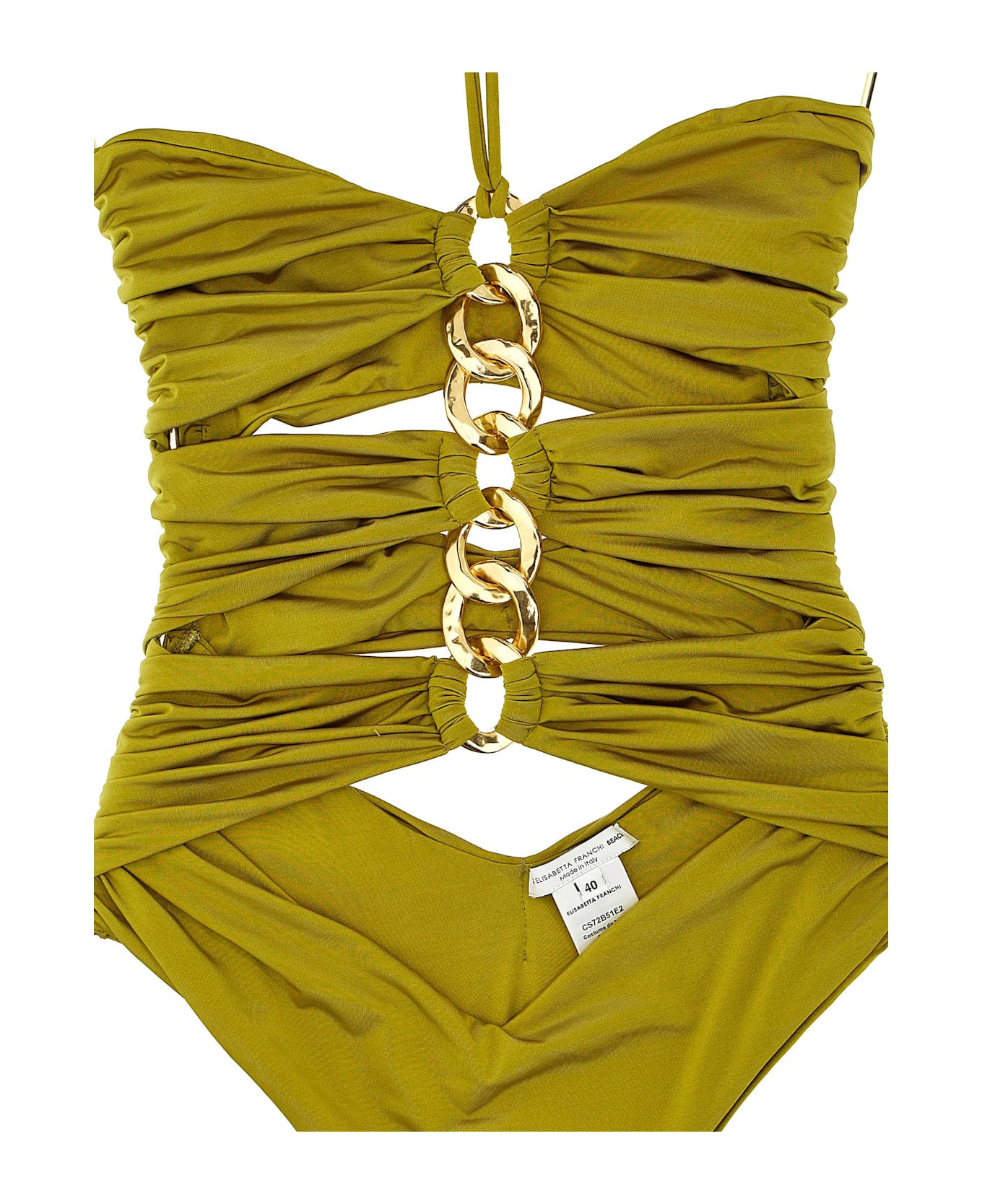 Elisabetta Franchi Chain One-piece Swimsuit - Green