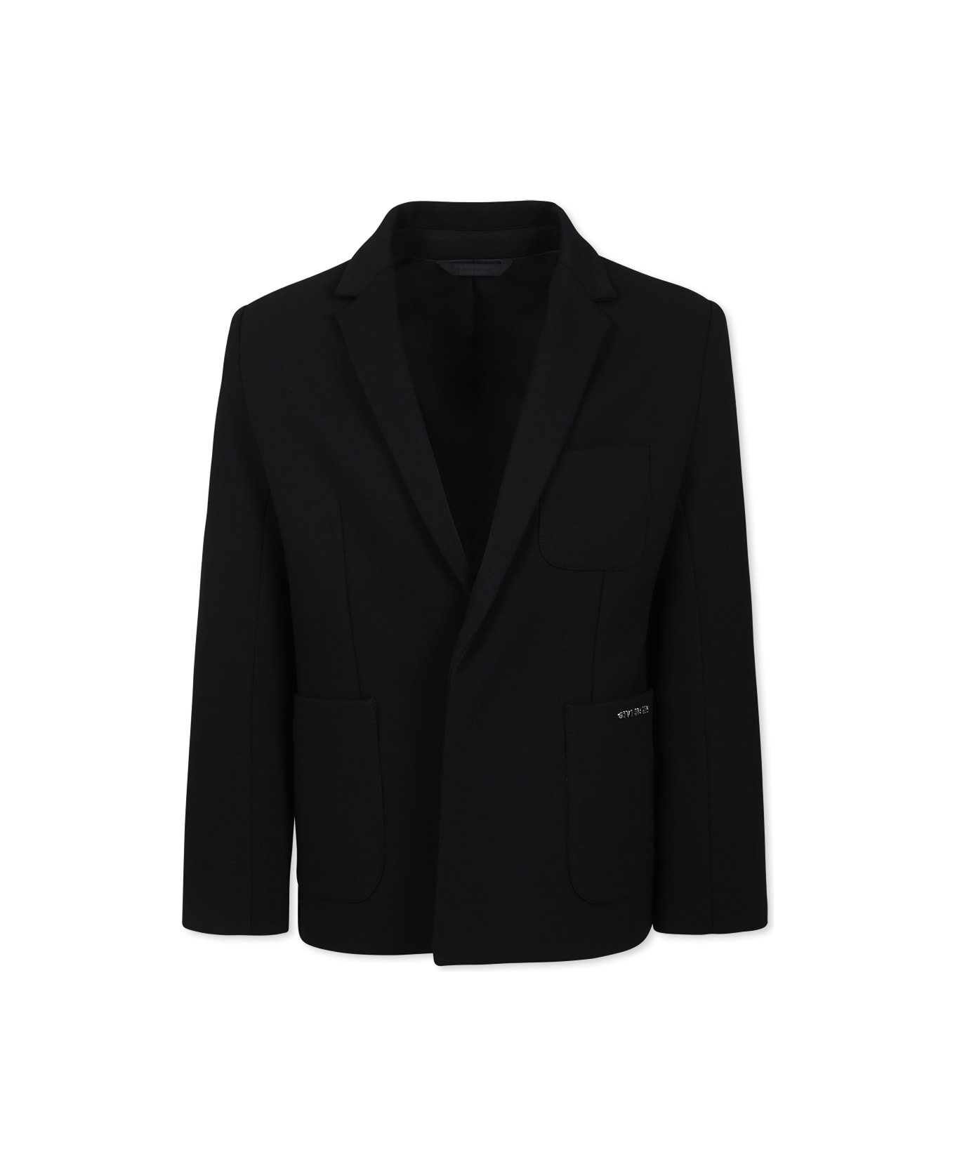 Givenchy Black Jacket For Boy With Logo - Black