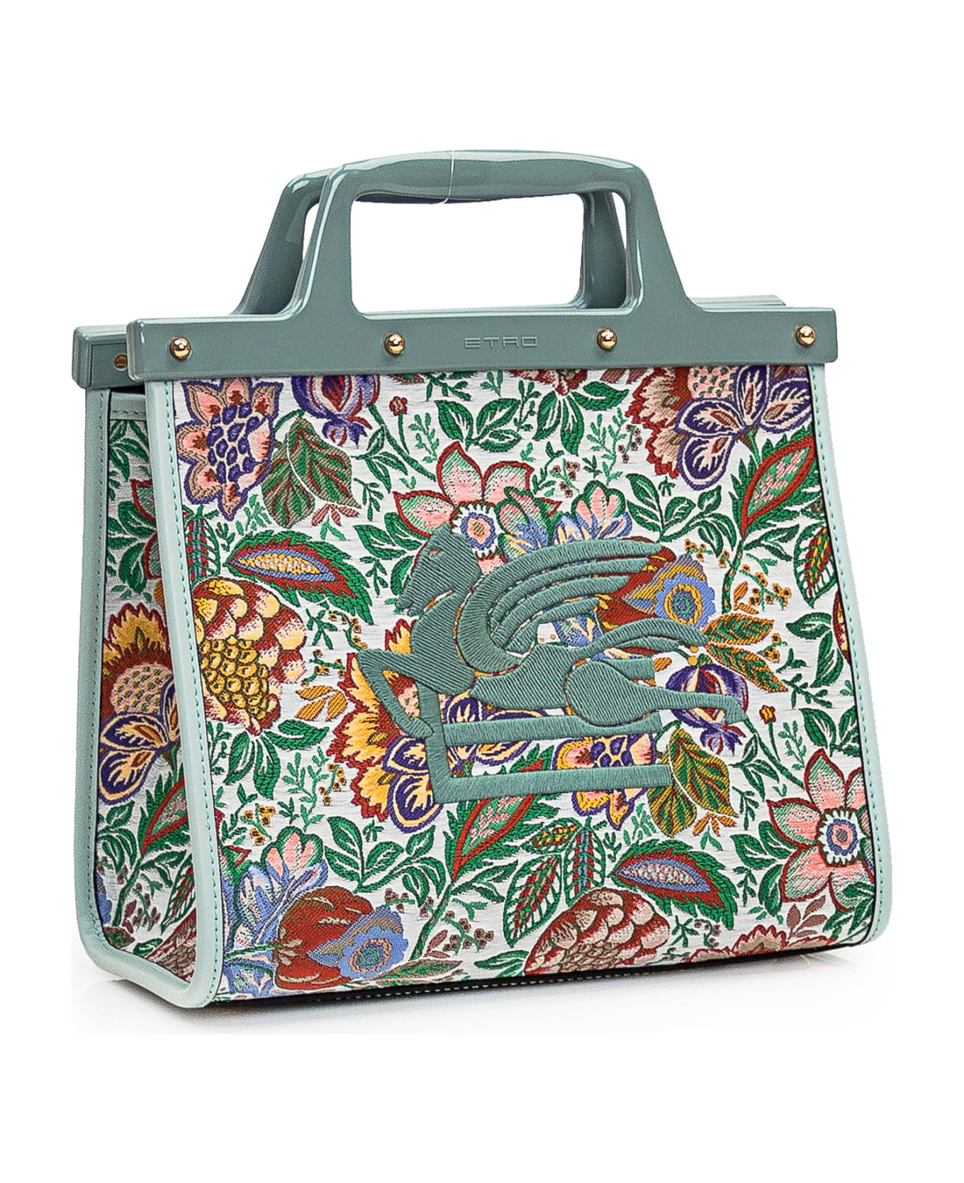 Etro Floral Jacquard Medium Love Trotter Shopping Bag - Green