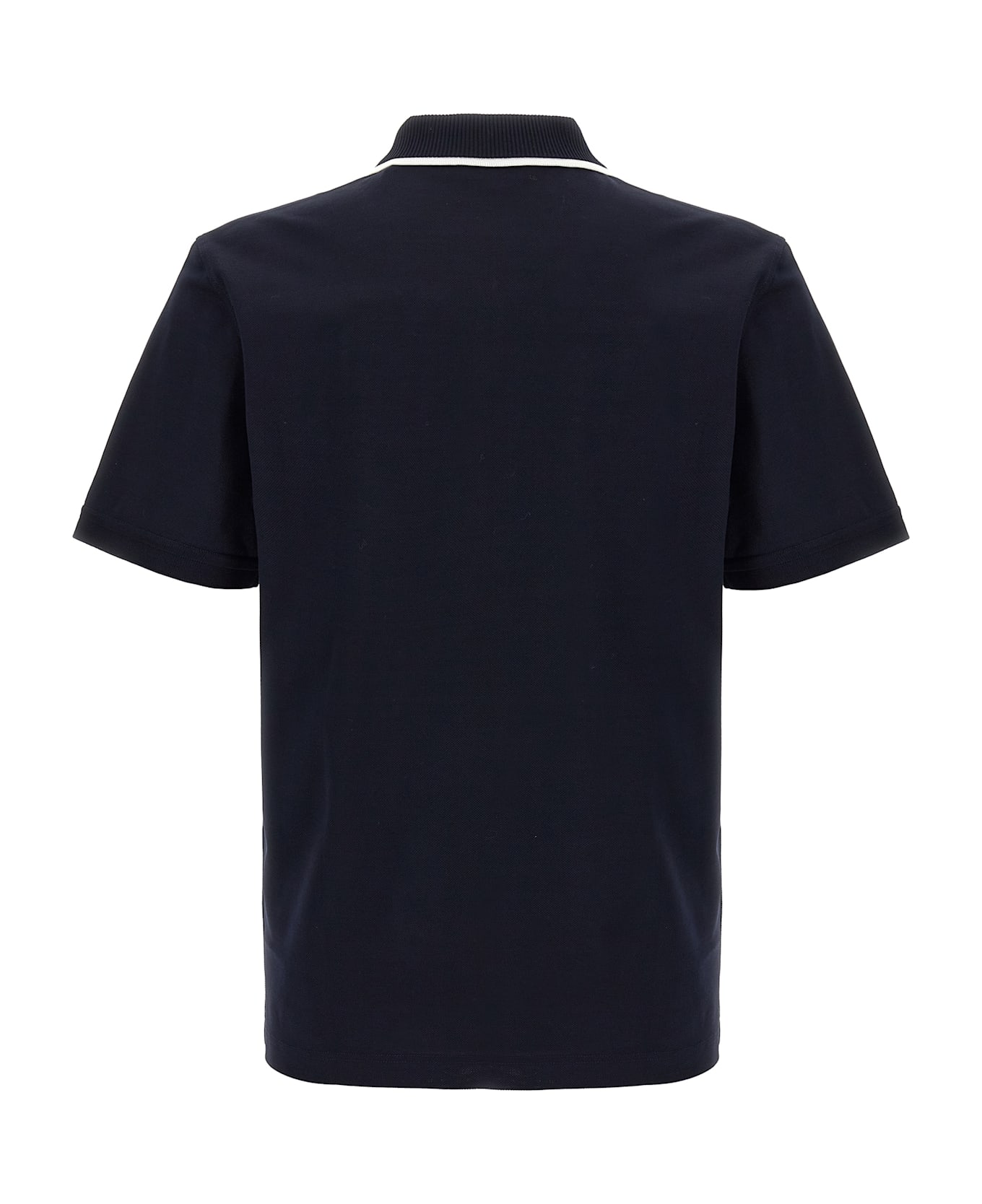 Ferragamo Logo Embroidery Polo Shirt - Blue