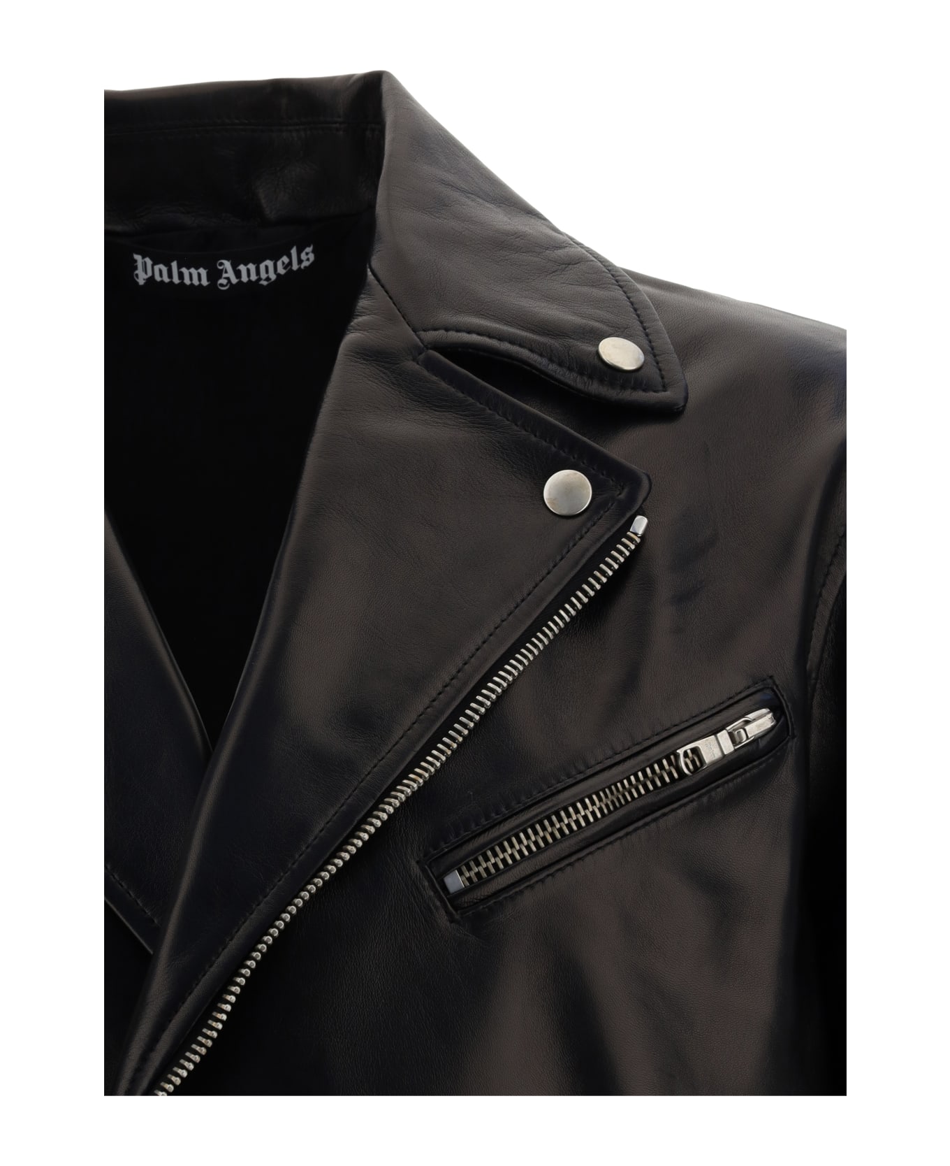 Palm Angels Leather Perfecto - Black Off