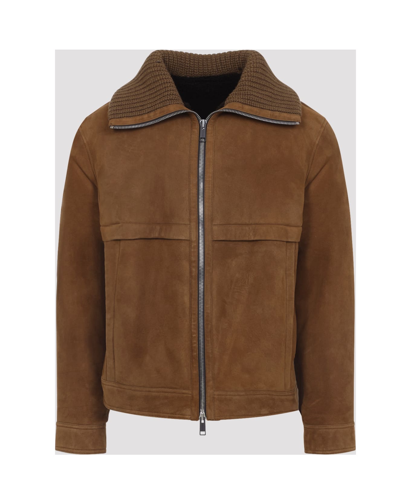 Yves Salomon Lamb Leather Jacket - Caramel Choco