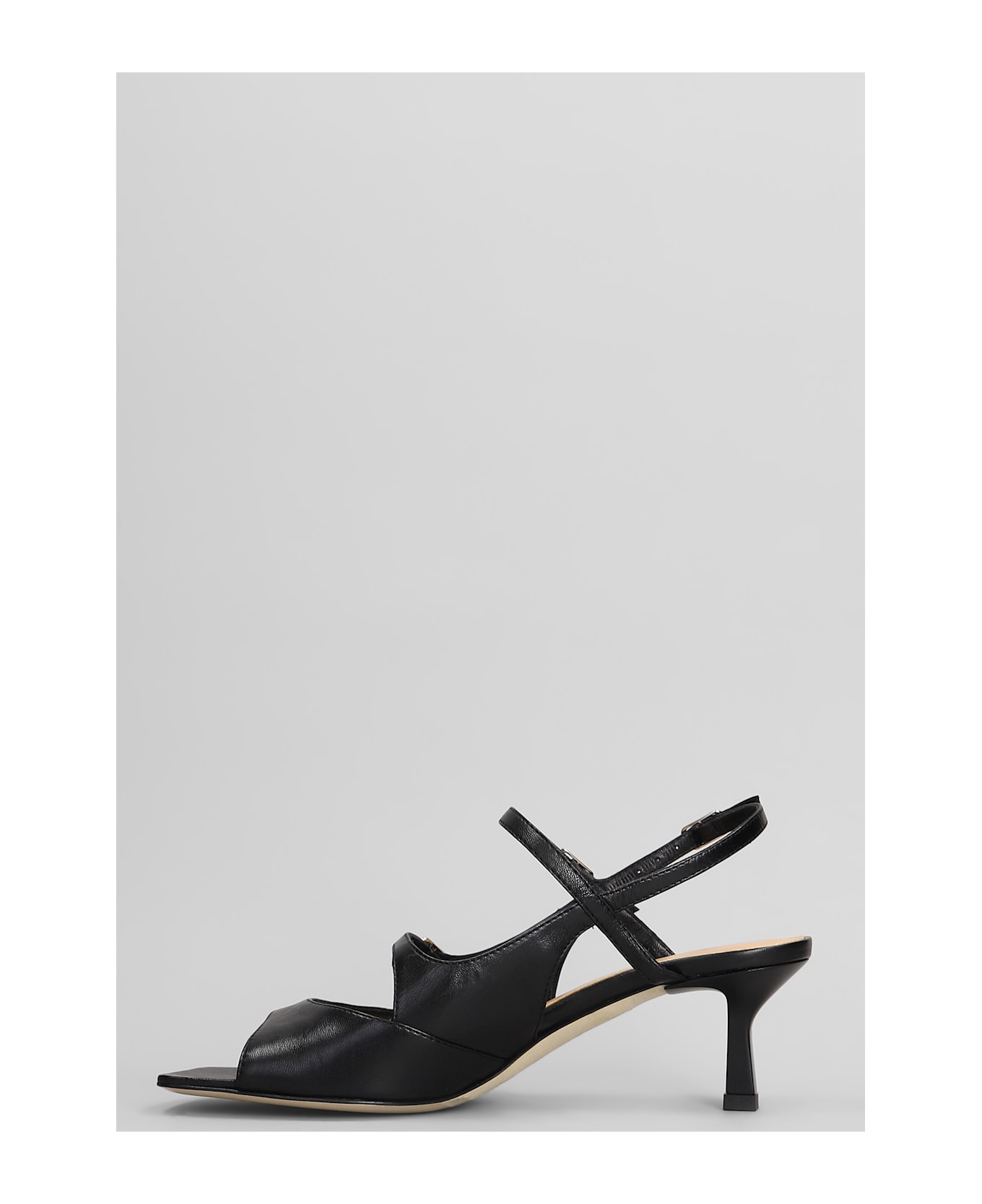 The Seller Sandals In Black Leather - black