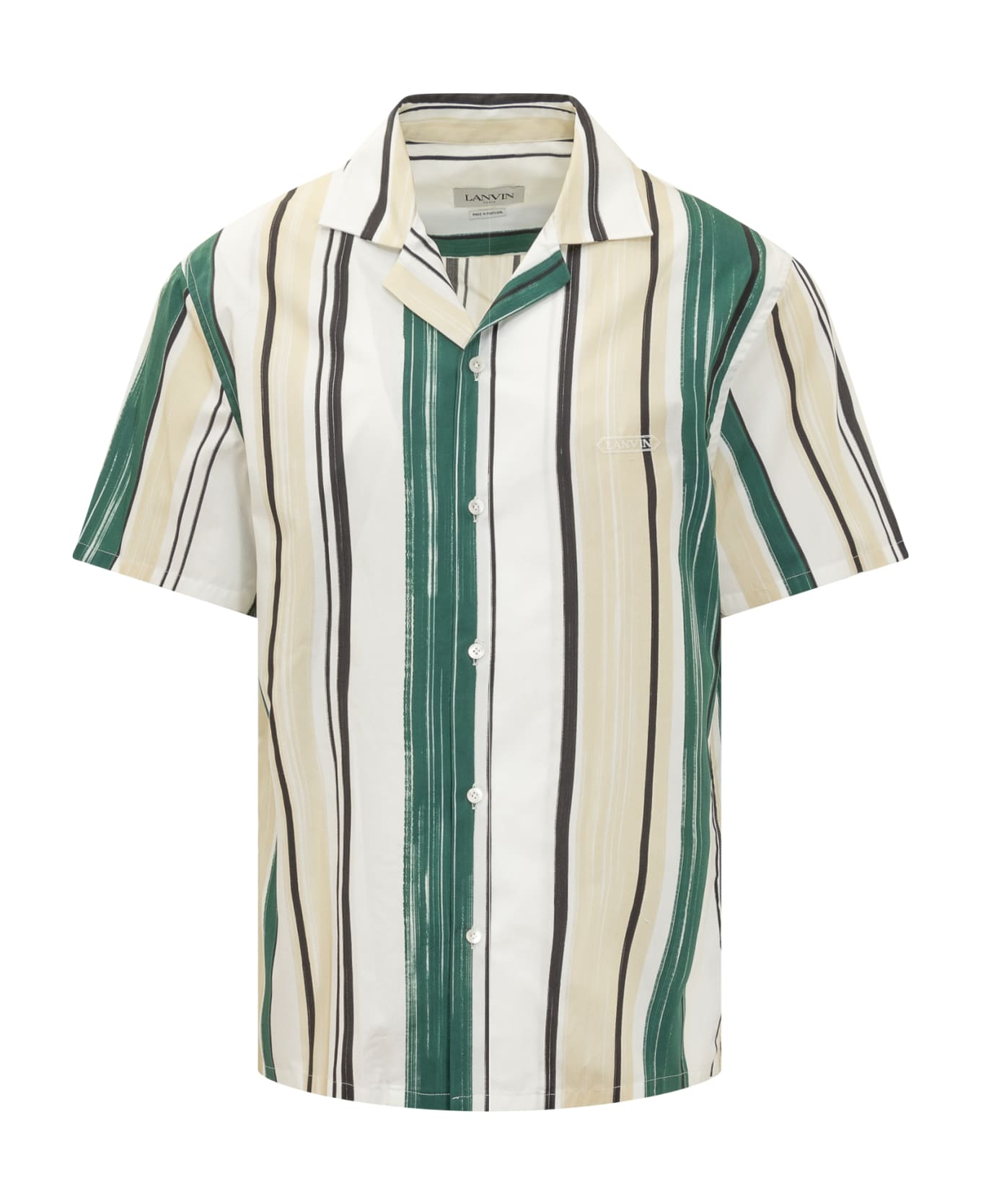 Lanvin Printed Bowling Shirt - Bianco/verde