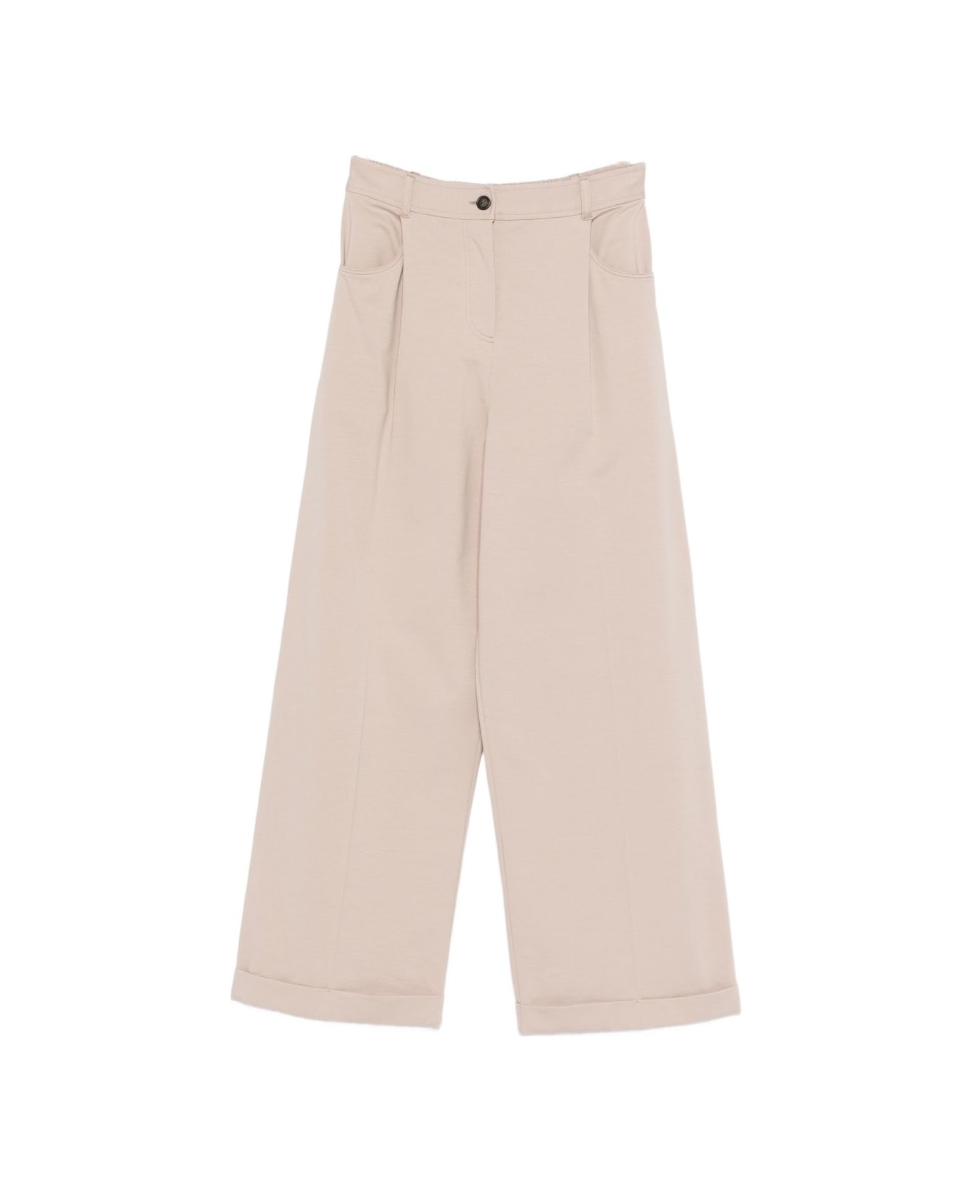 Brunello Cucinelli Cotton Trousers - Beige